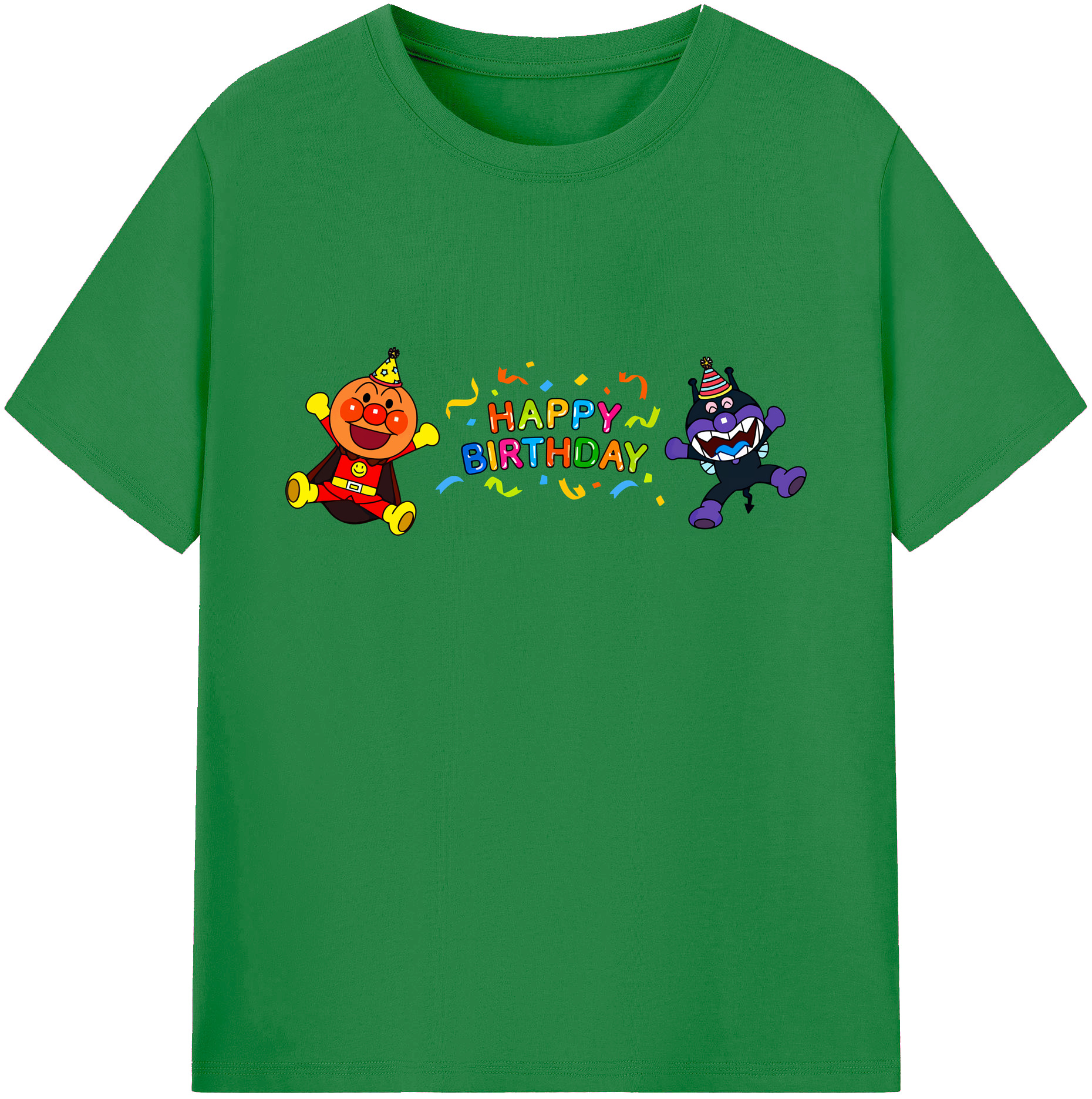 （画像用） アンパンマン Anpanman 綿100％ メンズ半袖Tシャツ｜肌触りやわらか＆通気性