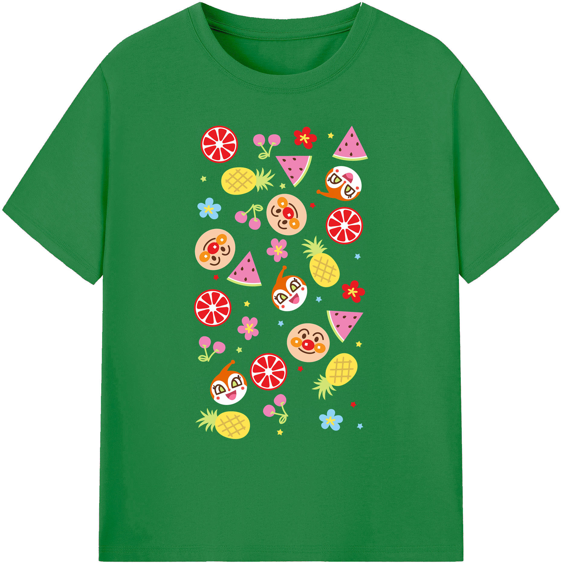 （画像用） アンパンマン Anpanman 綿100％ メンズ半袖Tシャツ｜肌触りやわらか＆通気性