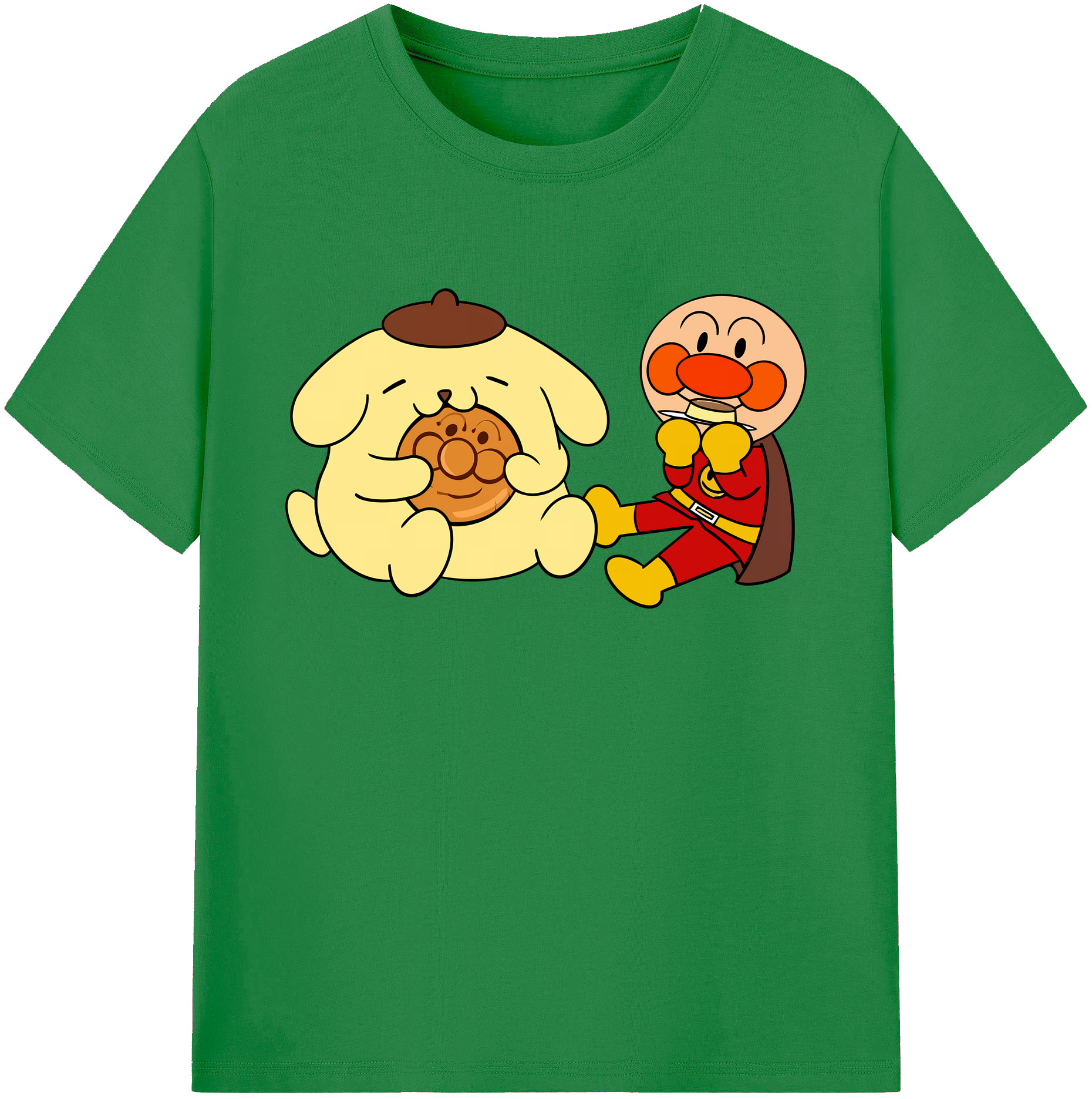 （画像用） アンパンマン Anpanman 綿100％ メンズ半袖Tシャツ｜肌触りやわらか＆通気性