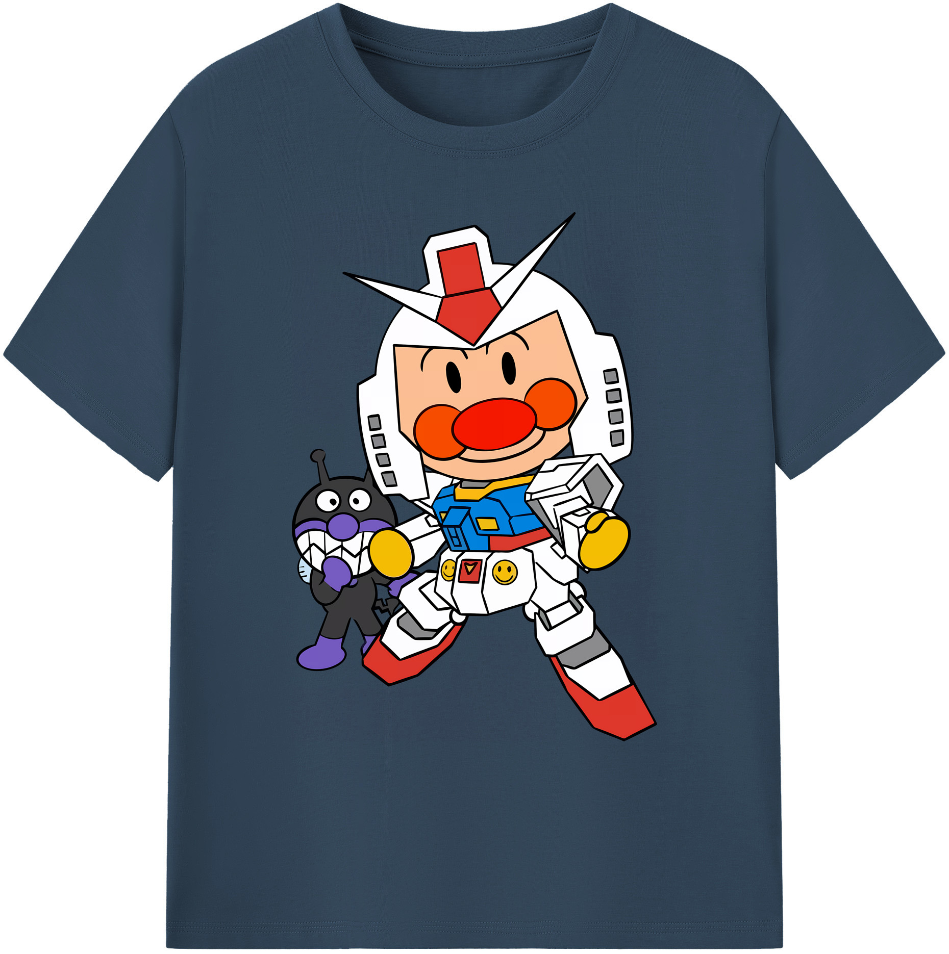 （画像用） アンパンマン Anpanman 綿100％ メンズ半袖Tシャツ｜肌触りやわらか＆通気性