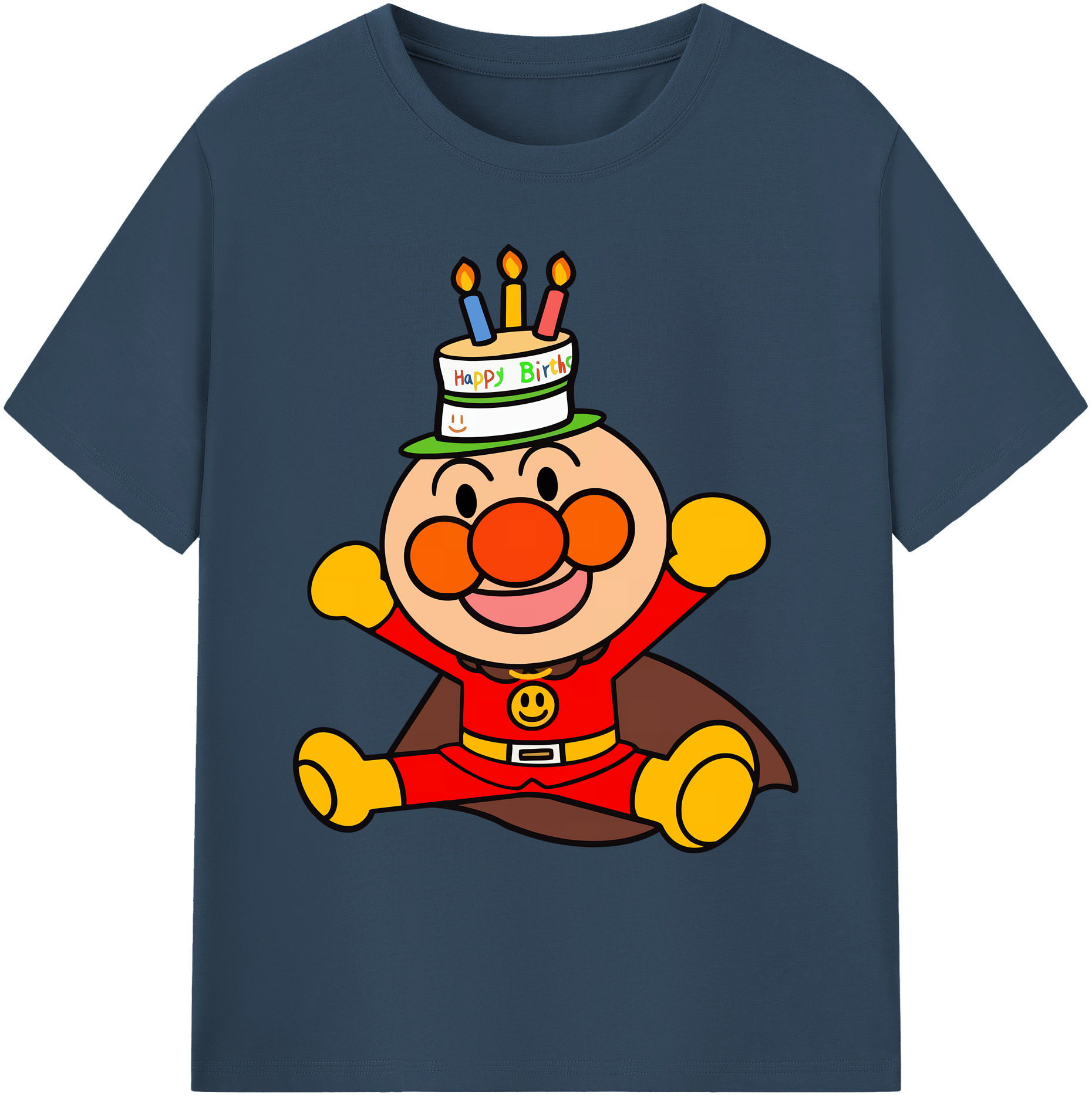 （画像用） アンパンマン Anpanman 綿100％ メンズ半袖Tシャツ｜肌触りやわらか＆通気性