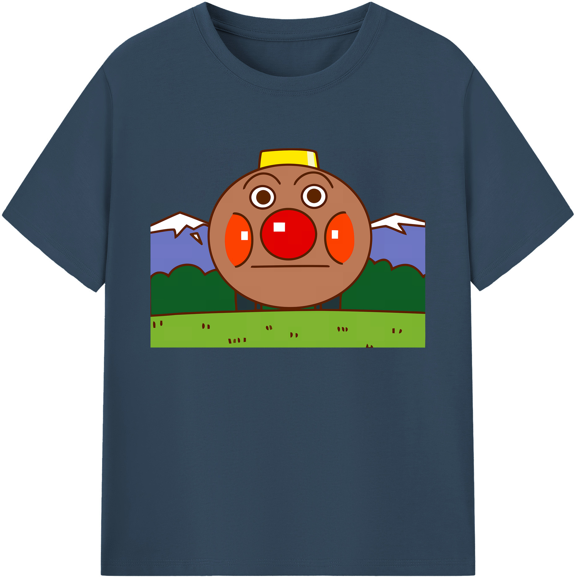 （画像用） アンパンマン Anpanman 綿100％ メンズ半袖Tシャツ｜肌触りやわらか＆通気性