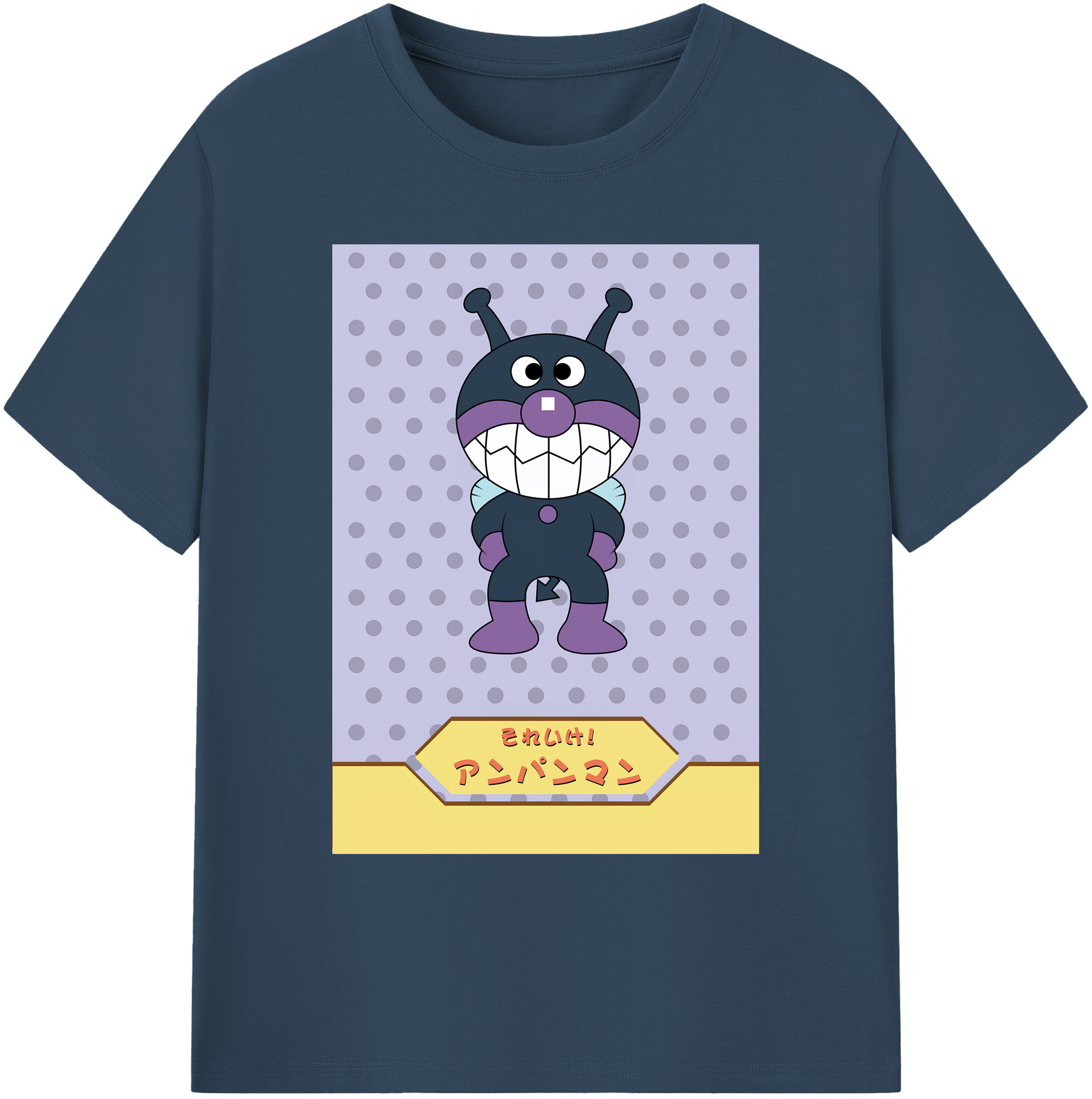 （画像用） アンパンマン Anpanman 綿100％ メンズ半袖Tシャツ｜肌触りやわらか＆通気性