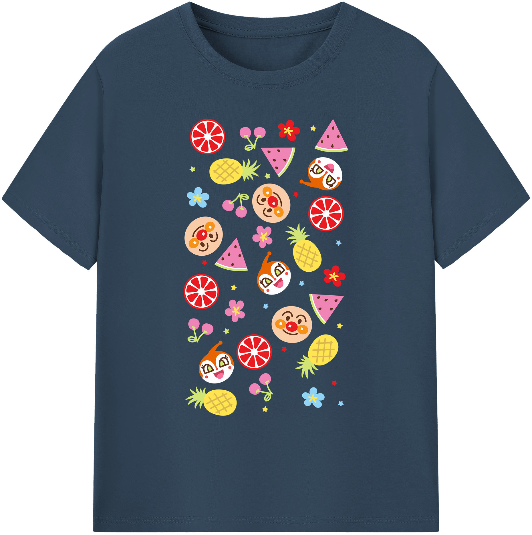 （画像用） アンパンマン Anpanman 綿100％ メンズ半袖Tシャツ｜肌触りやわらか＆通気性