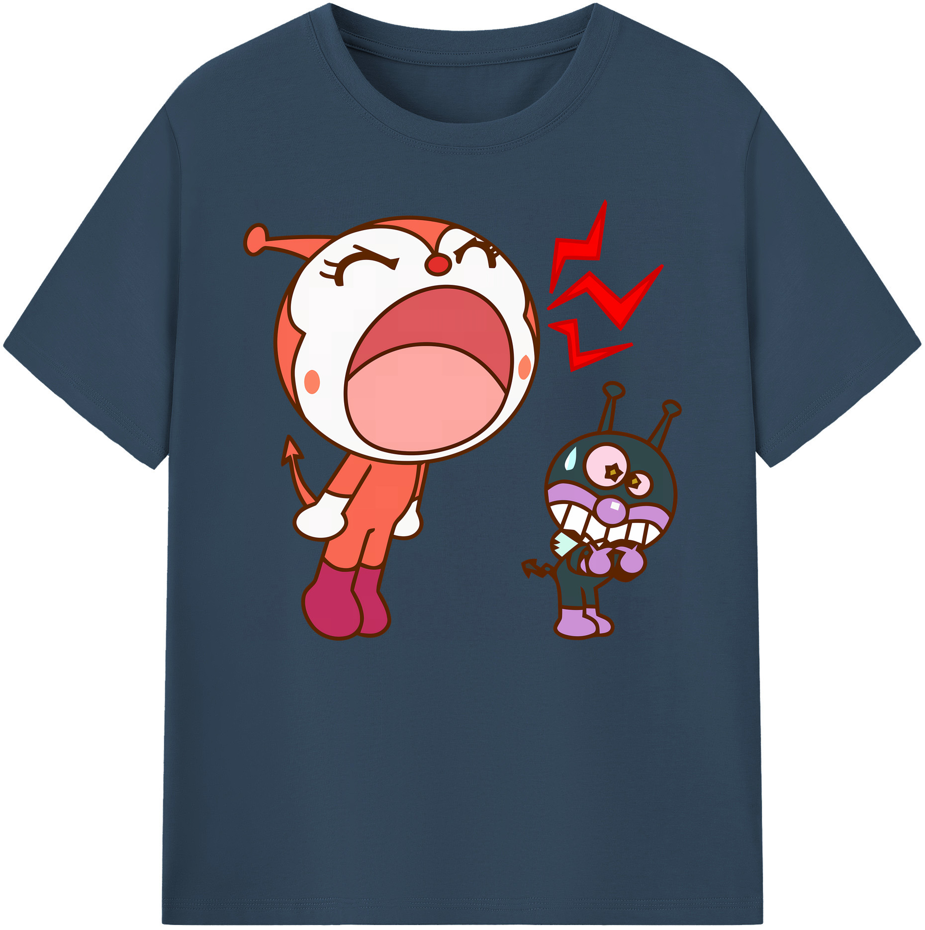 （画像用） アンパンマン Anpanman 綿100％ メンズ半袖Tシャツ｜肌触りやわらか＆通気性