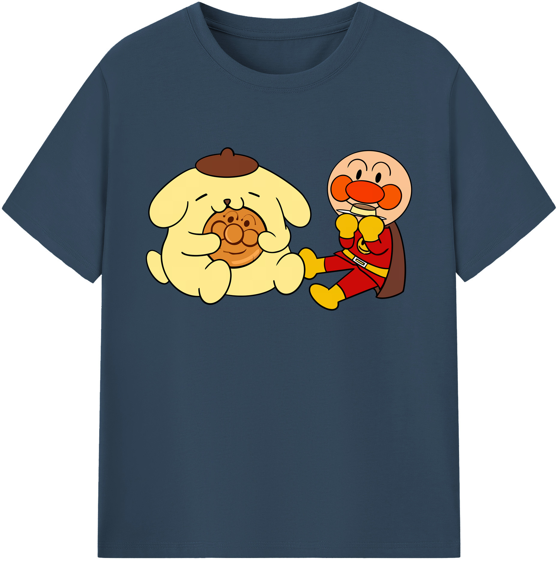 （画像用） アンパンマン Anpanman 綿100％ メンズ半袖Tシャツ｜肌触りやわらか＆通気性