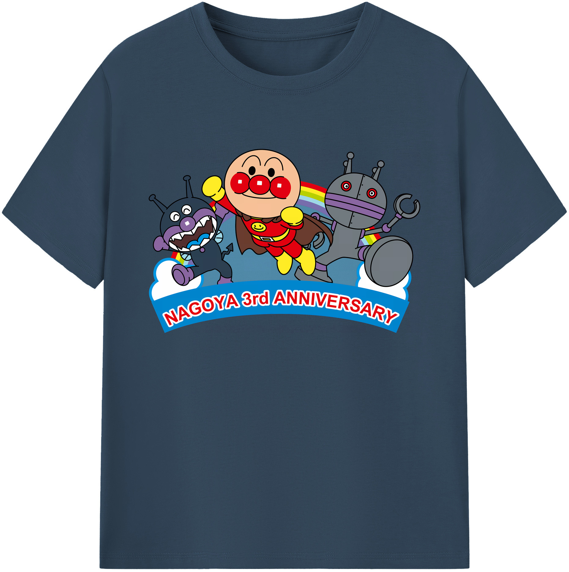 （画像用） アンパンマン Anpanman 綿100％ メンズ半袖Tシャツ｜肌触りやわらか＆通気性