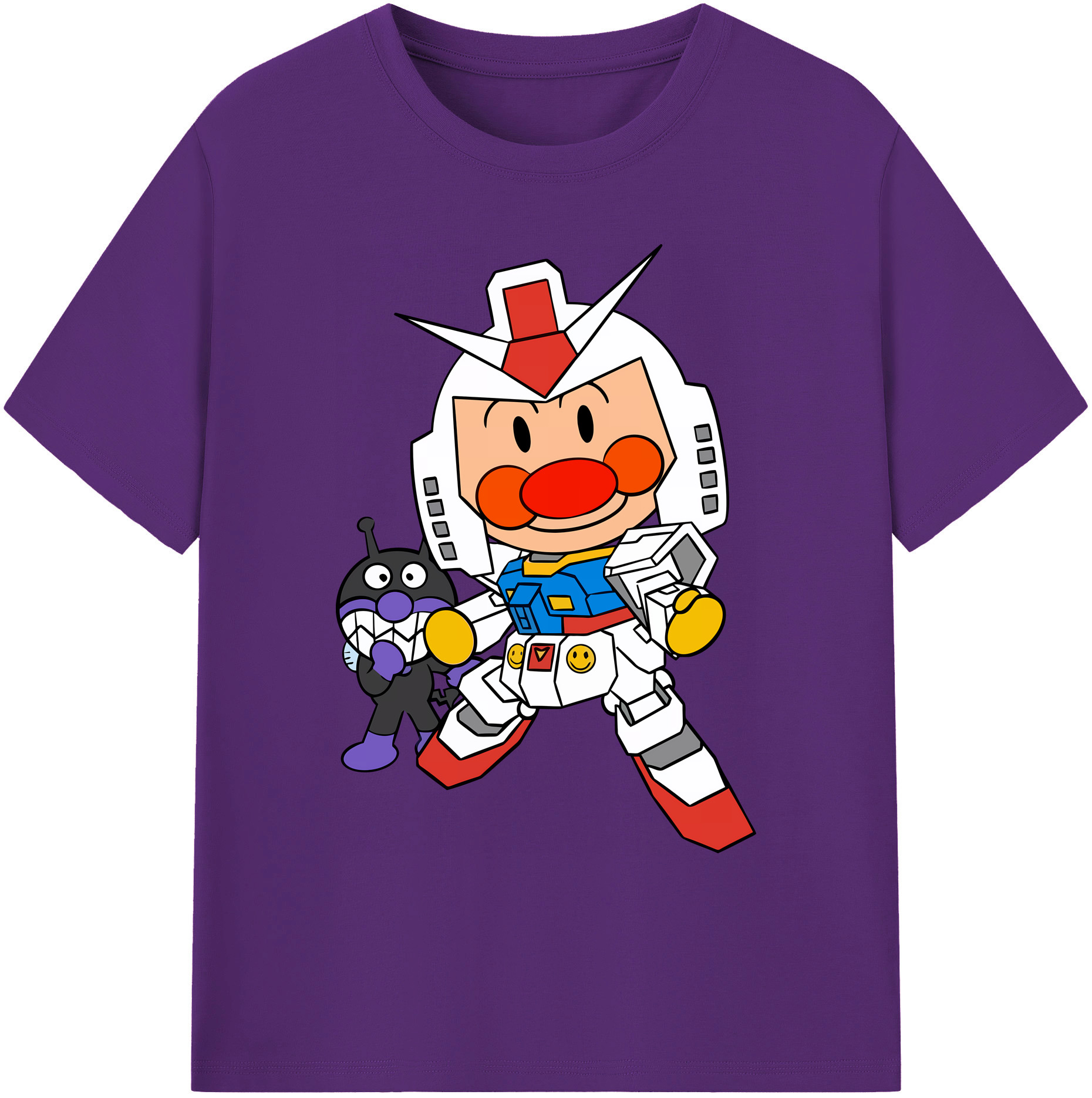 （画像用） アンパンマン Anpanman 綿100％ メンズ半袖Tシャツ｜肌触りやわらか＆通気性