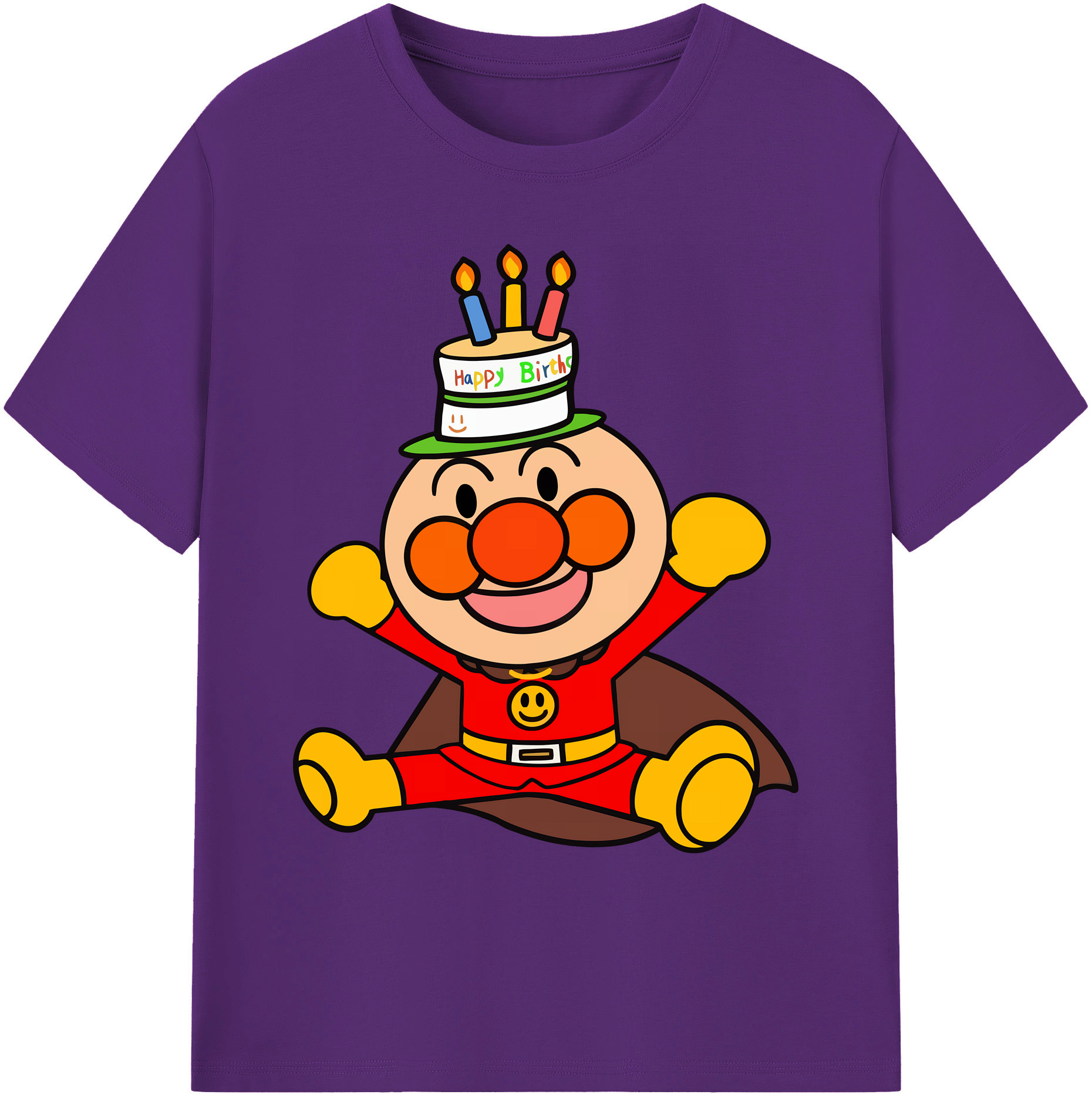 （画像用） アンパンマン Anpanman 綿100％ メンズ半袖Tシャツ｜肌触りやわらか＆通気性