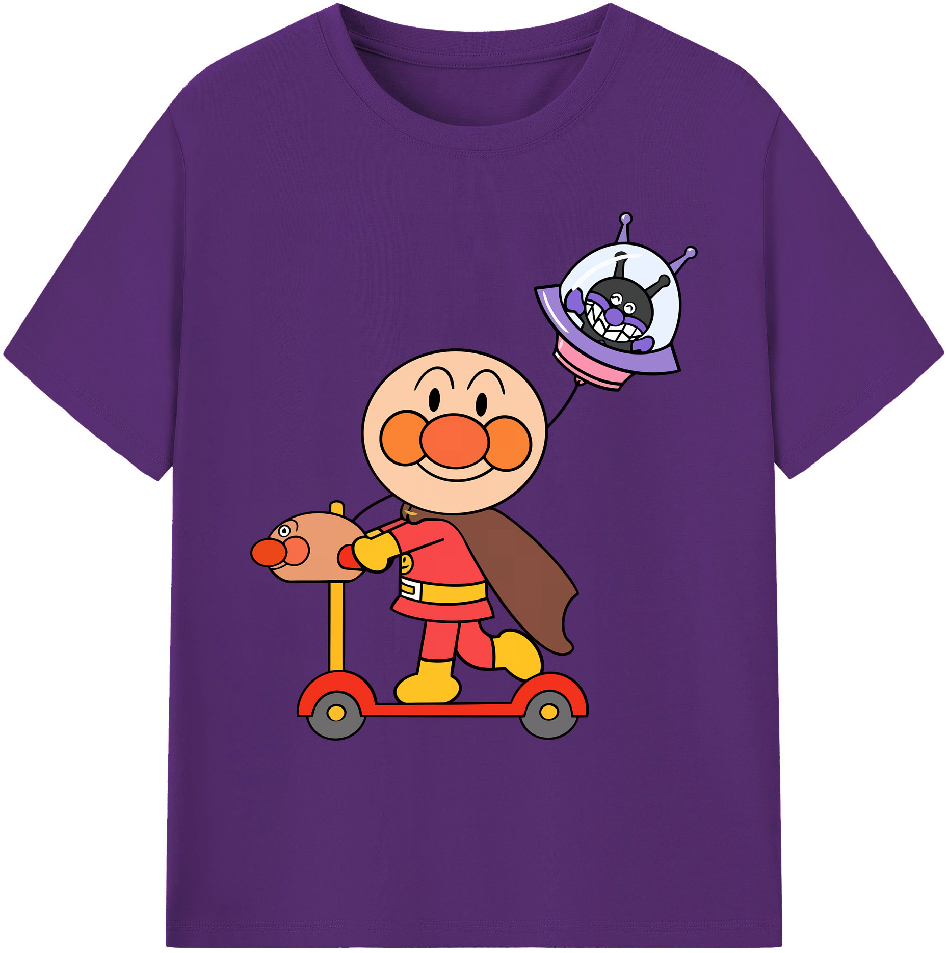 （画像用） アンパンマン Anpanman 綿100％ メンズ半袖Tシャツ｜肌触りやわらか＆通気性
