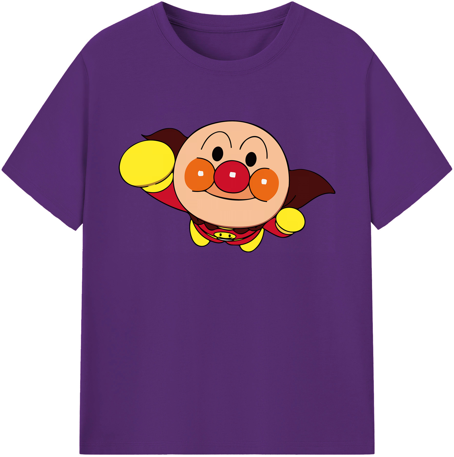 （画像用） アンパンマン Anpanman 綿100％ メンズ半袖Tシャツ｜肌触りやわらか＆通気性