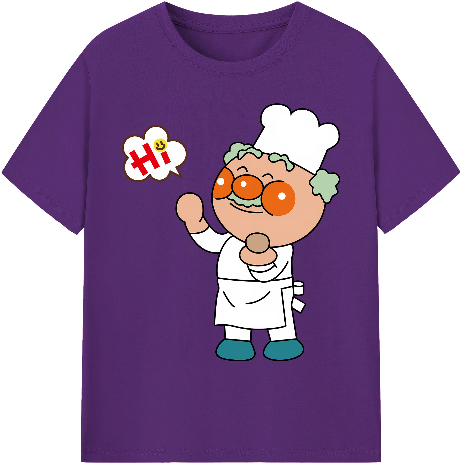 （画像用） アンパンマン Anpanman 綿100％ メンズ半袖Tシャツ｜肌触りやわらか＆通気性