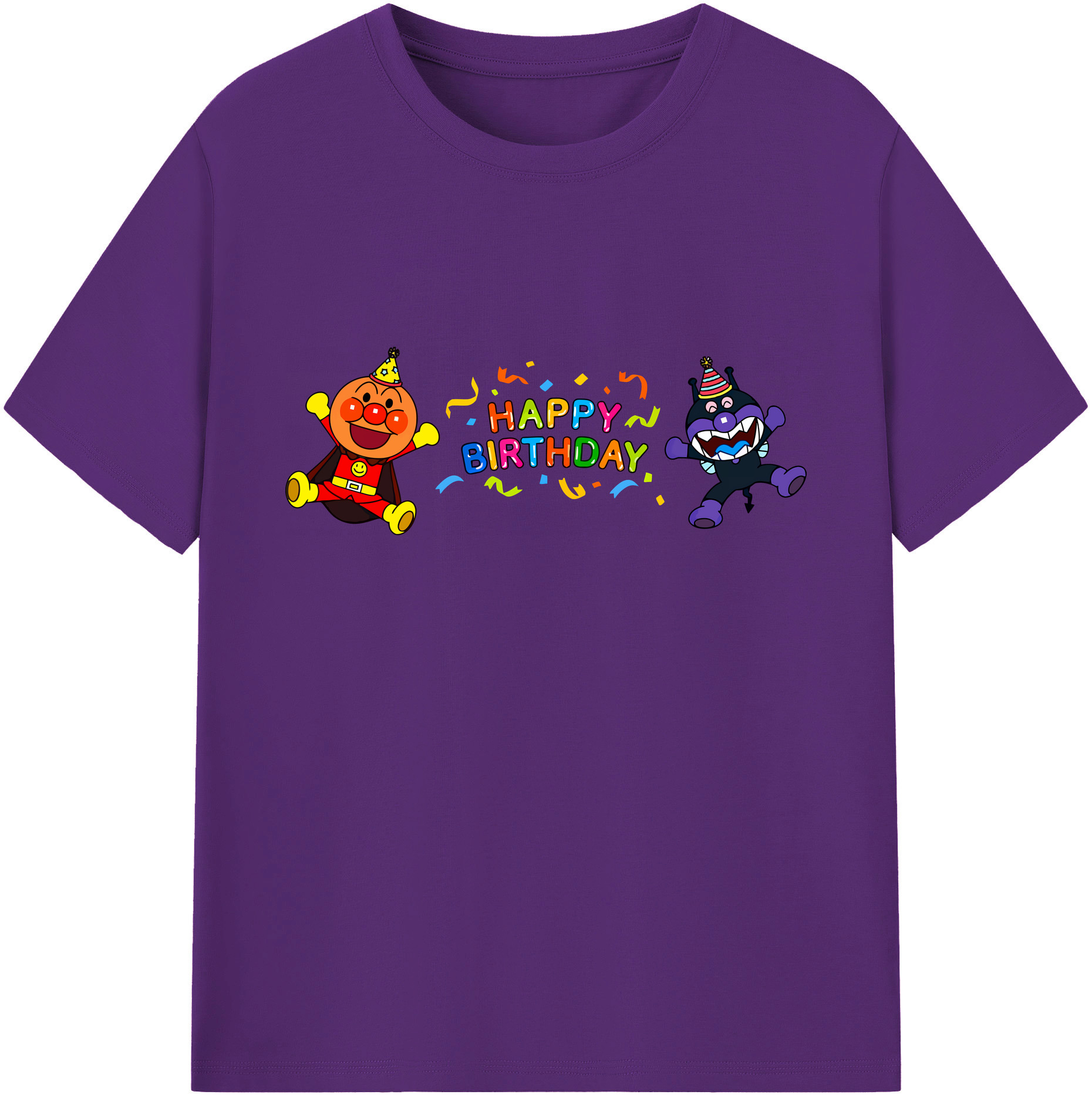 （画像用） アンパンマン Anpanman 綿100％ メンズ半袖Tシャツ｜肌触りやわらか＆通気性