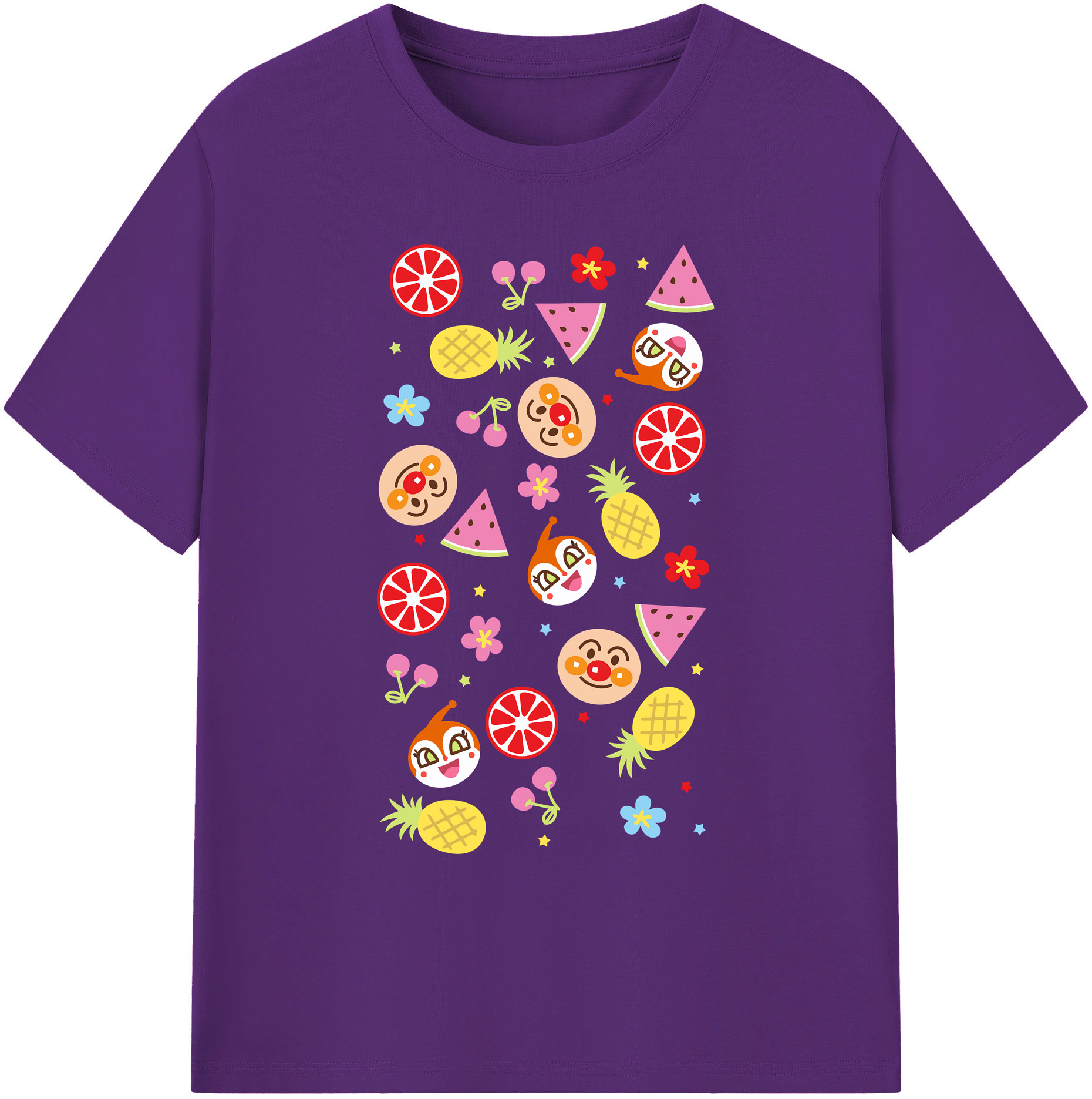 （画像用） アンパンマン Anpanman 綿100％ メンズ半袖Tシャツ｜肌触りやわらか＆通気性
