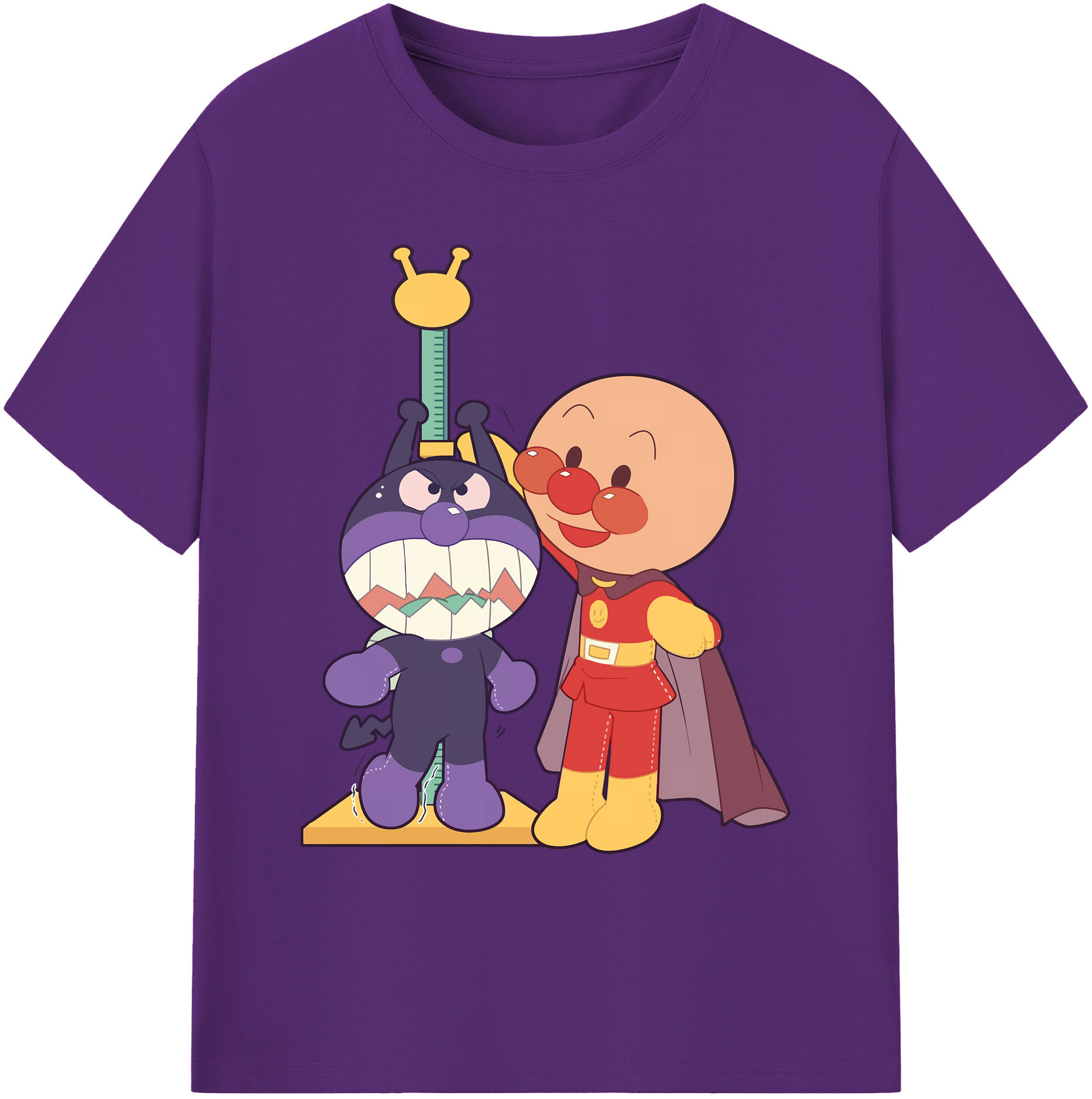 （画像用） アンパンマン Anpanman 綿100％ メンズ半袖Tシャツ｜肌触りやわらか＆通気性