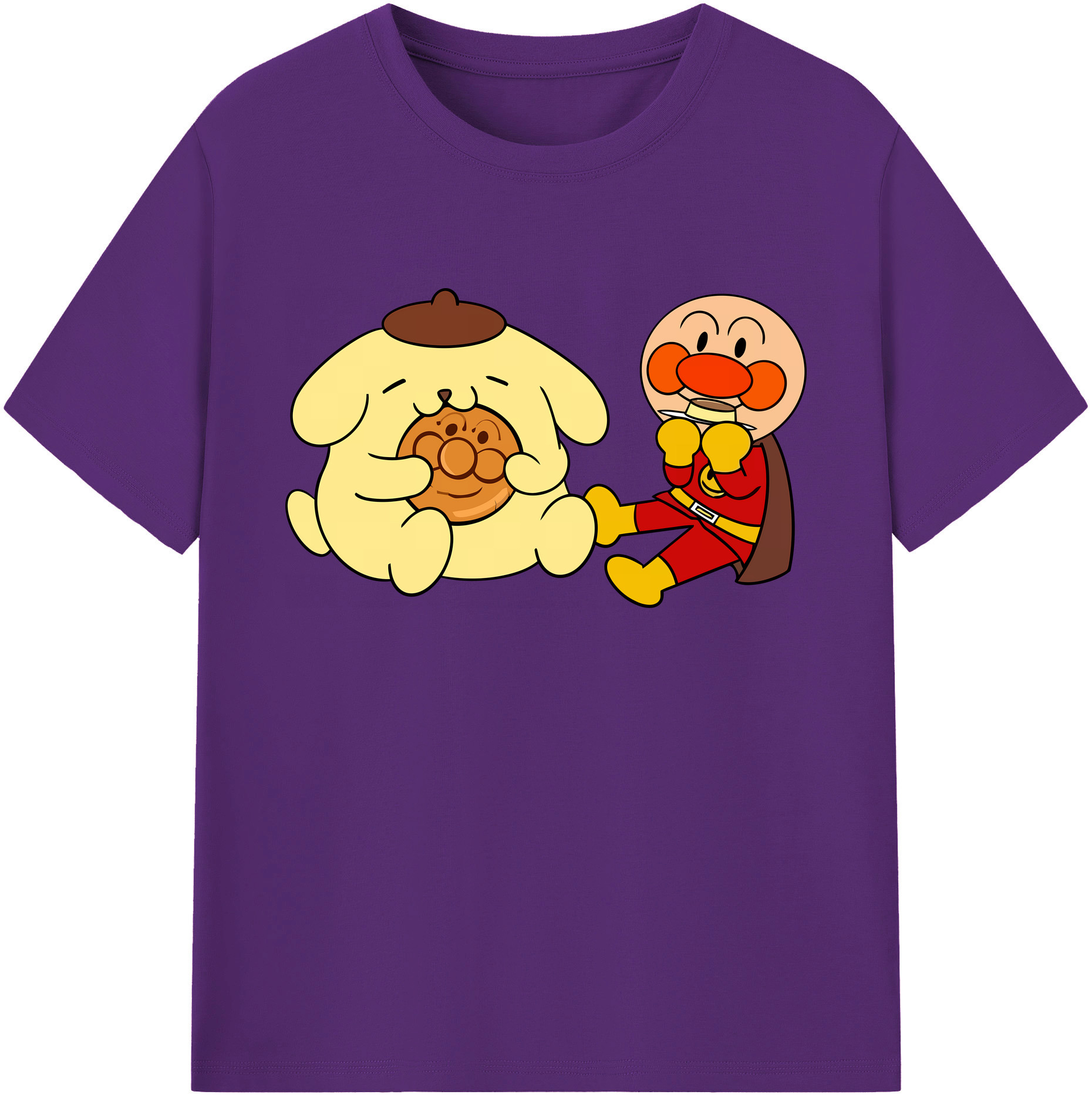 （画像用） アンパンマン Anpanman 綿100％ メンズ半袖Tシャツ｜肌触りやわらか＆通気性