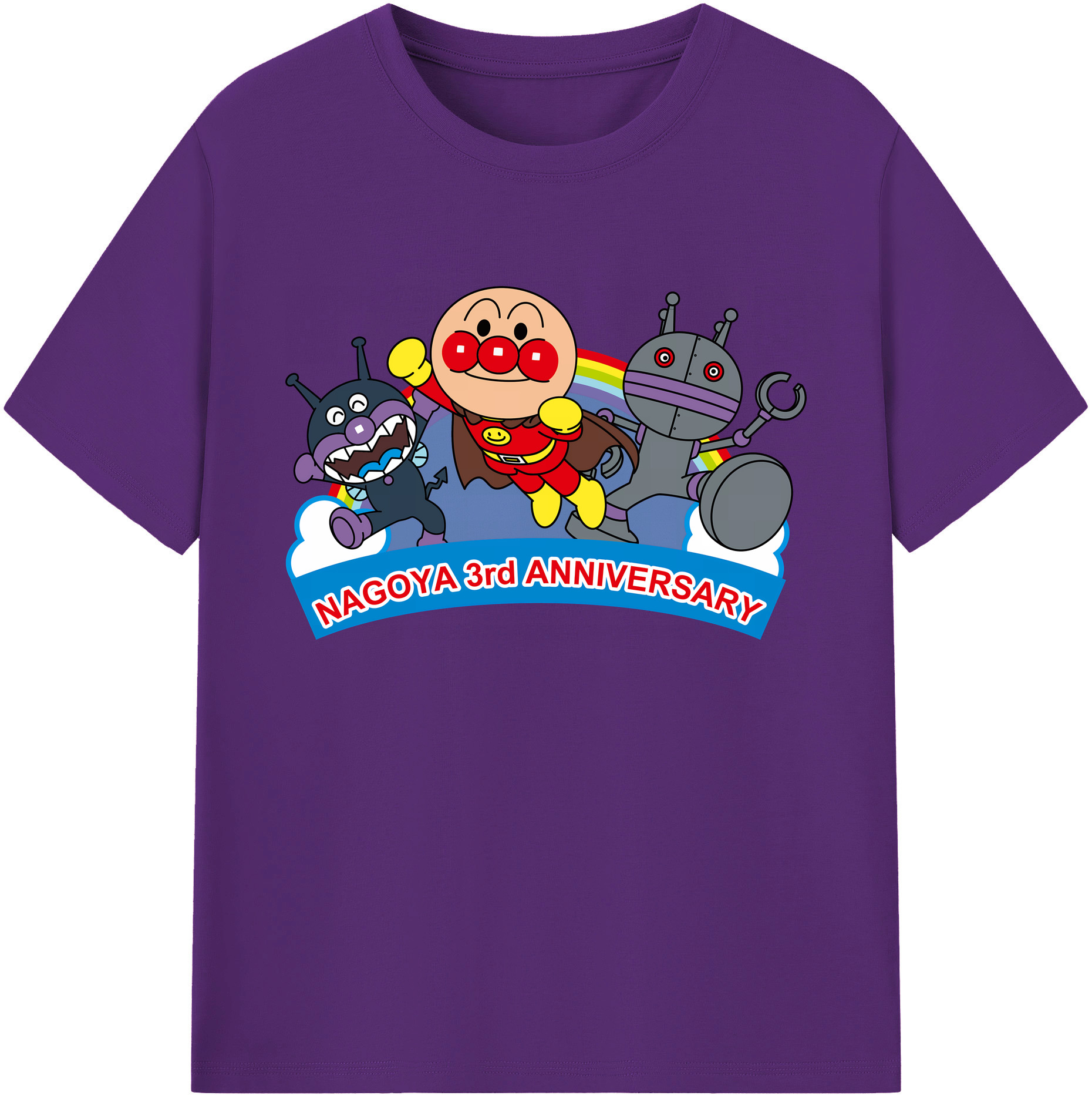 （画像用） アンパンマン Anpanman 綿100％ メンズ半袖Tシャツ｜肌触りやわらか＆通気性