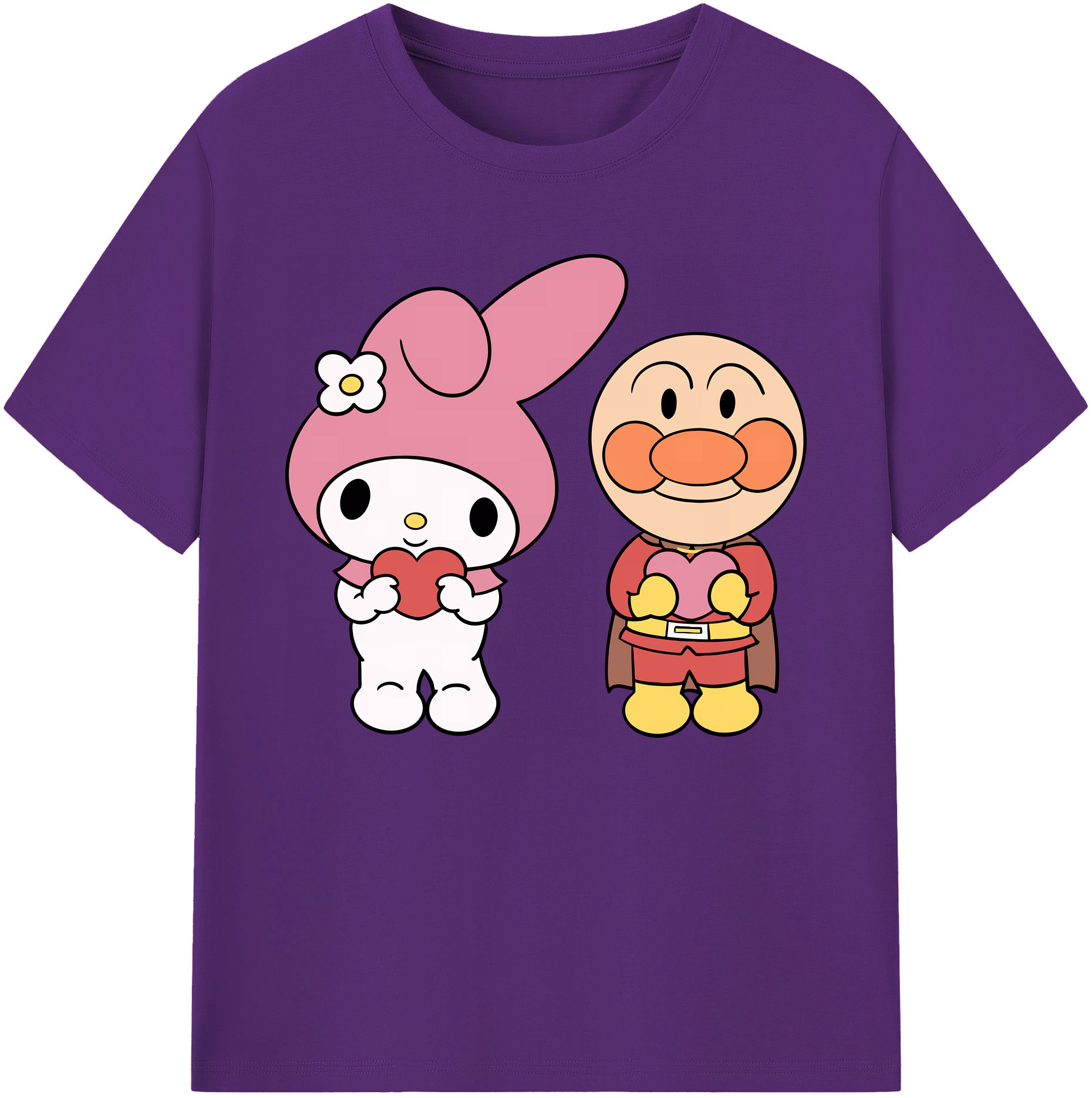 （画像用） アンパンマン Anpanman 綿100％ メンズ半袖Tシャツ｜肌触りやわらか＆通気性
