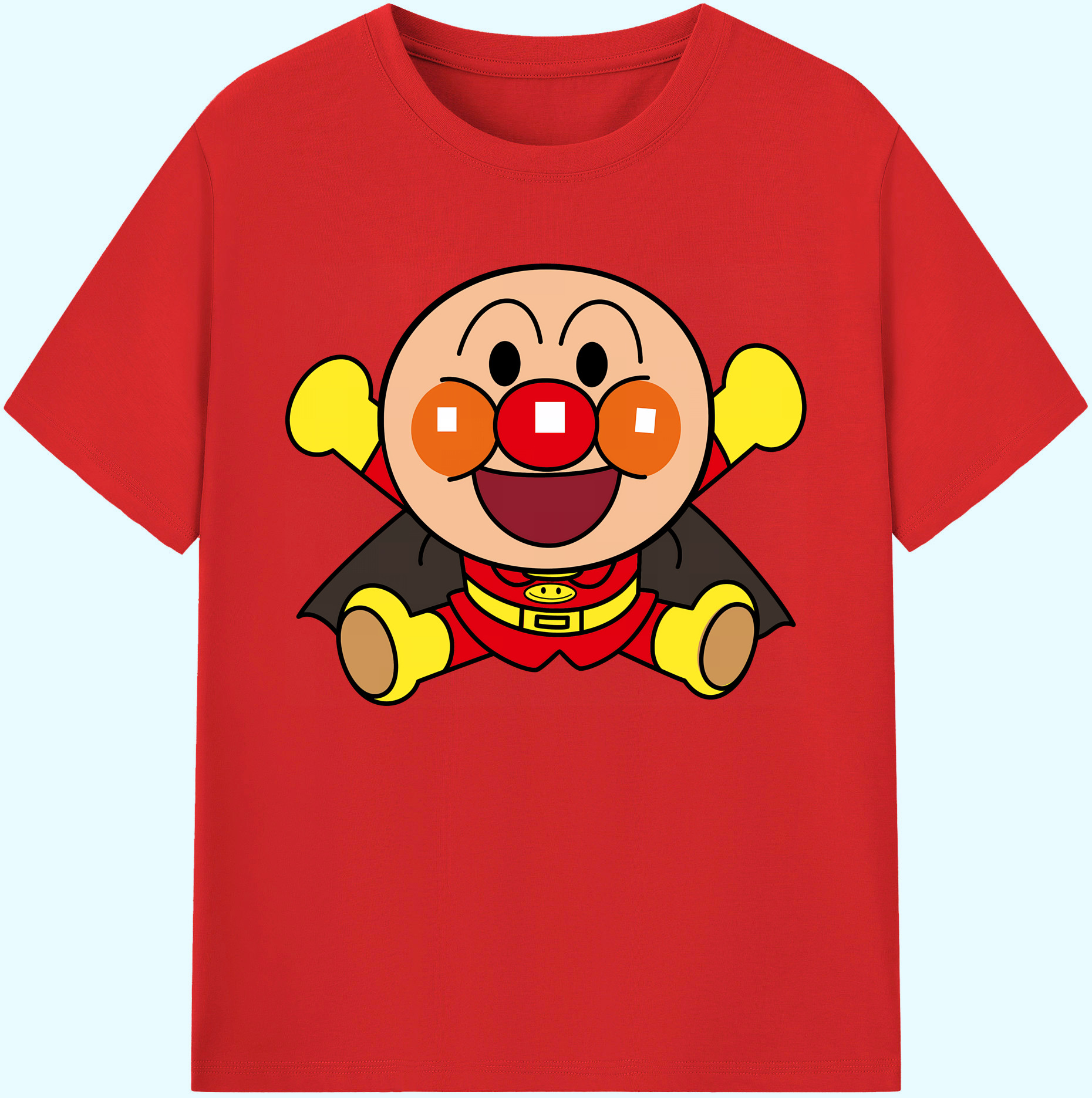 （画像用） アンパンマン Anpanman 綿100％ メンズ半袖Tシャツ｜肌触りやわらか＆通気性
