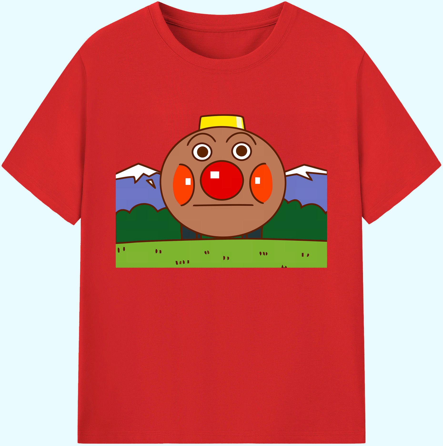 （画像用） アンパンマン Anpanman 綿100％ メンズ半袖Tシャツ｜肌触りやわらか＆通気性