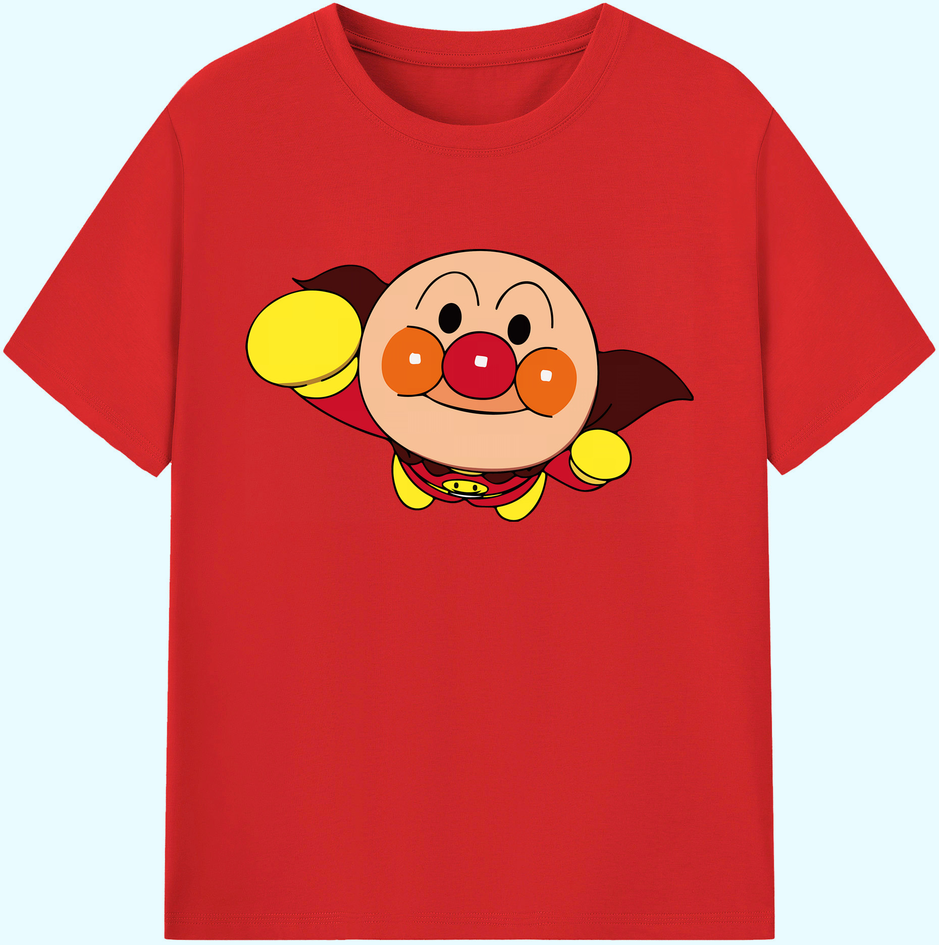 （画像用） アンパンマン Anpanman 綿100％ メンズ半袖Tシャツ｜肌触りやわらか＆通気性