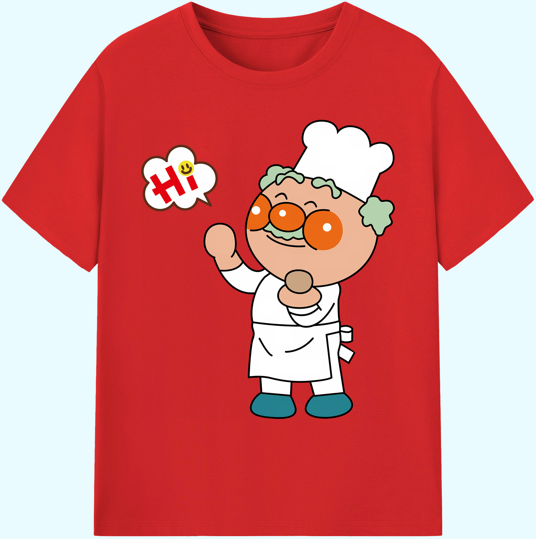 （画像用） アンパンマン Anpanman 綿100％ メンズ半袖Tシャツ｜肌触りやわらか＆通気性