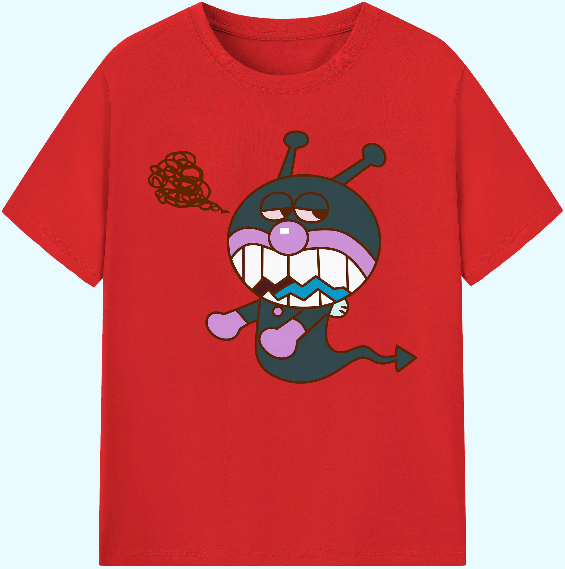 （画像用） アンパンマン Anpanman 綿100％ メンズ半袖Tシャツ｜肌触りやわらか＆通気性