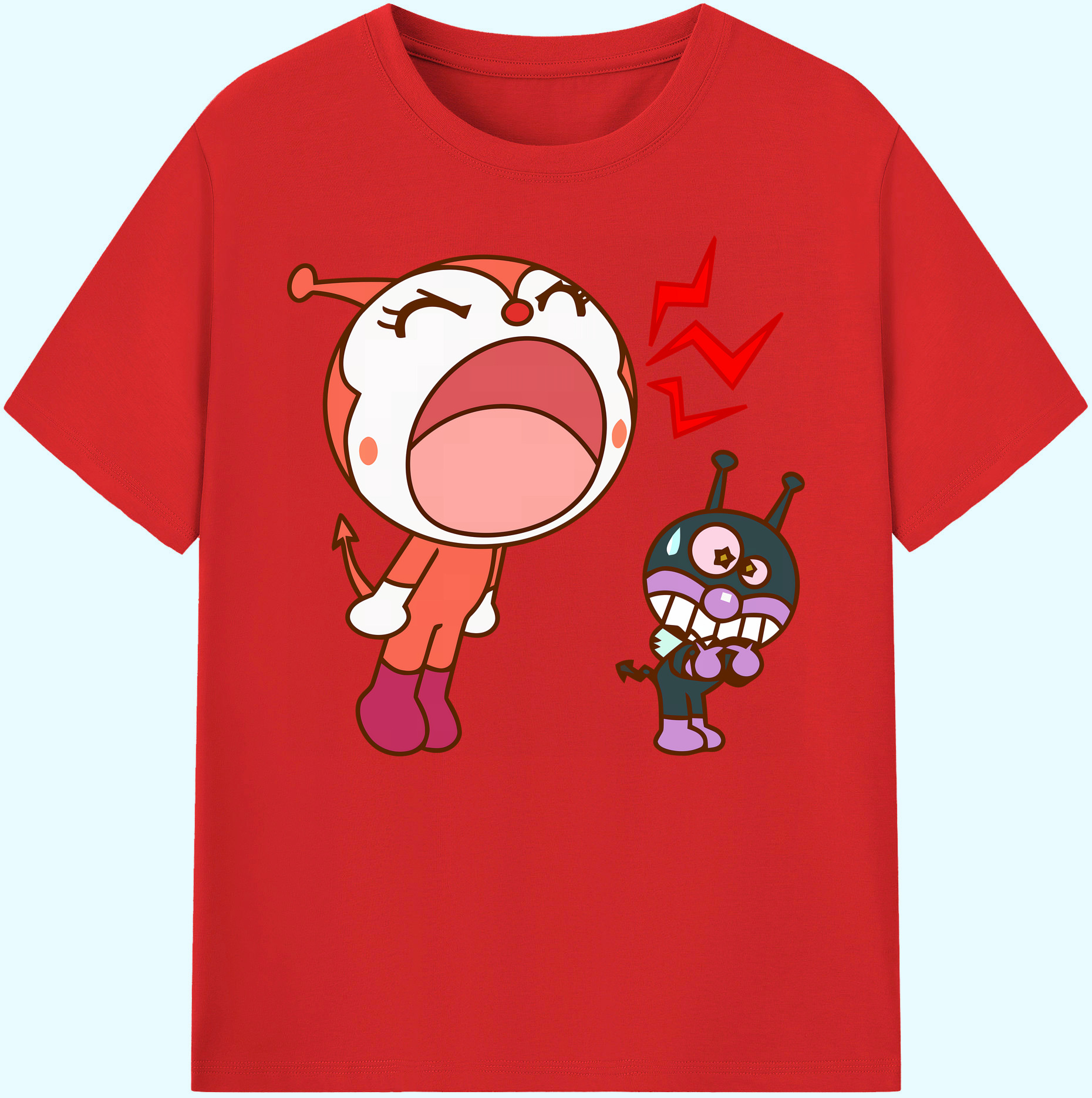 （画像用） アンパンマン Anpanman 綿100％ メンズ半袖Tシャツ｜肌触りやわらか＆通気性