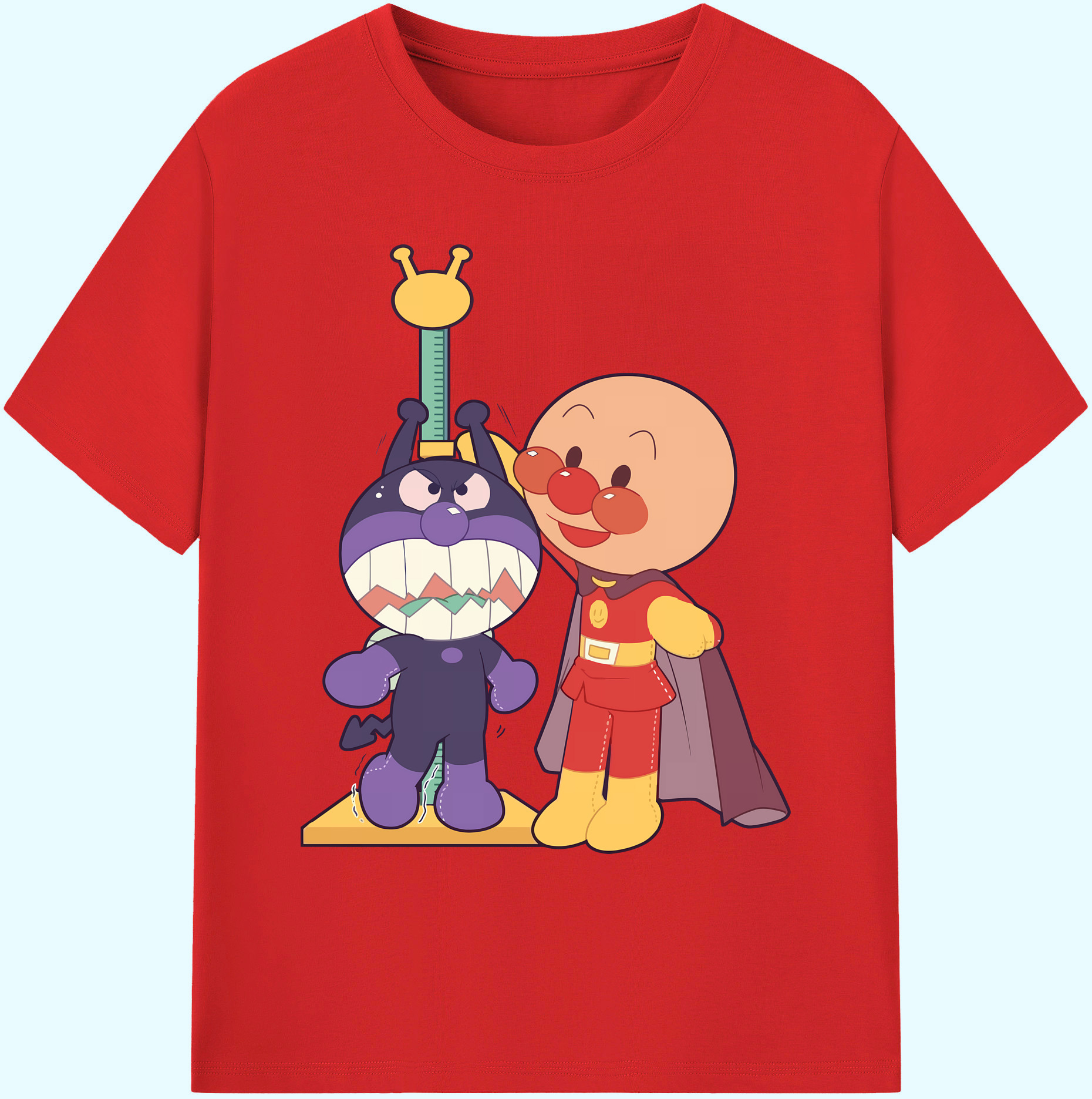 （画像用） アンパンマン Anpanman 綿100％ メンズ半袖Tシャツ｜肌触りやわらか＆通気性