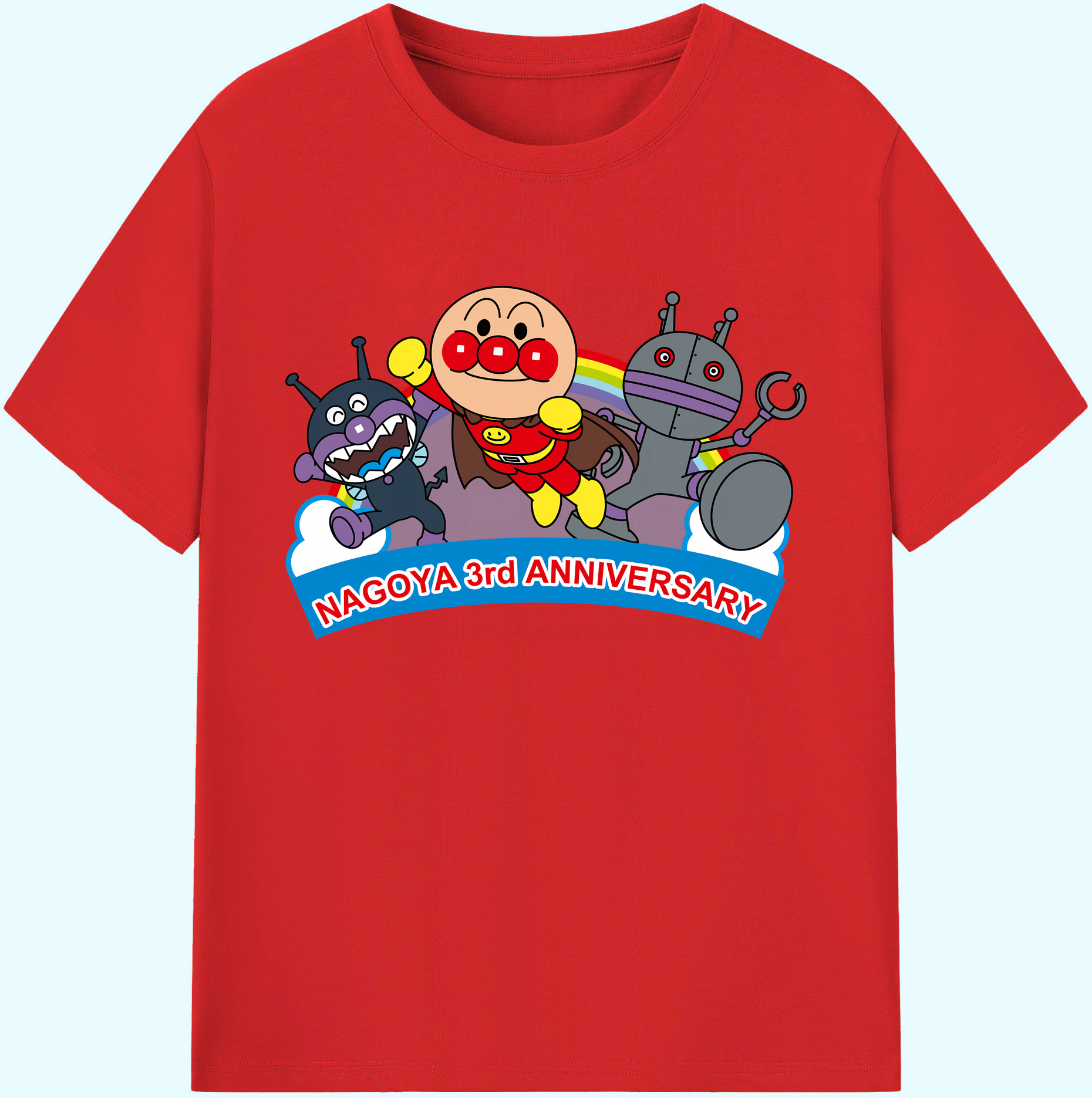 （画像用） アンパンマン Anpanman 綿100％ メンズ半袖Tシャツ｜肌触りやわらか＆通気性