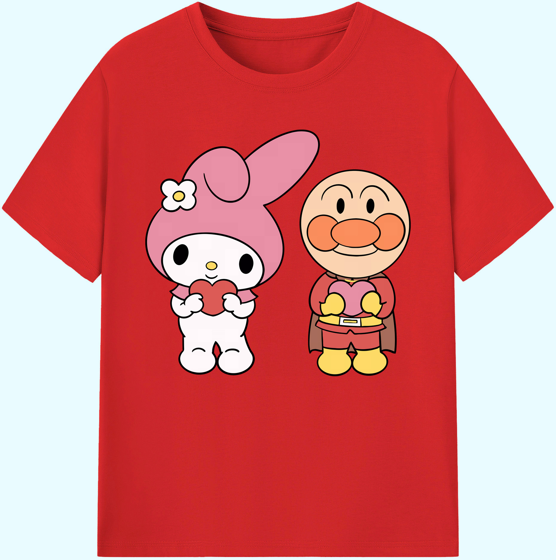 （画像用） アンパンマン Anpanman 綿100％ メンズ半袖Tシャツ｜肌触りやわらか＆通気性