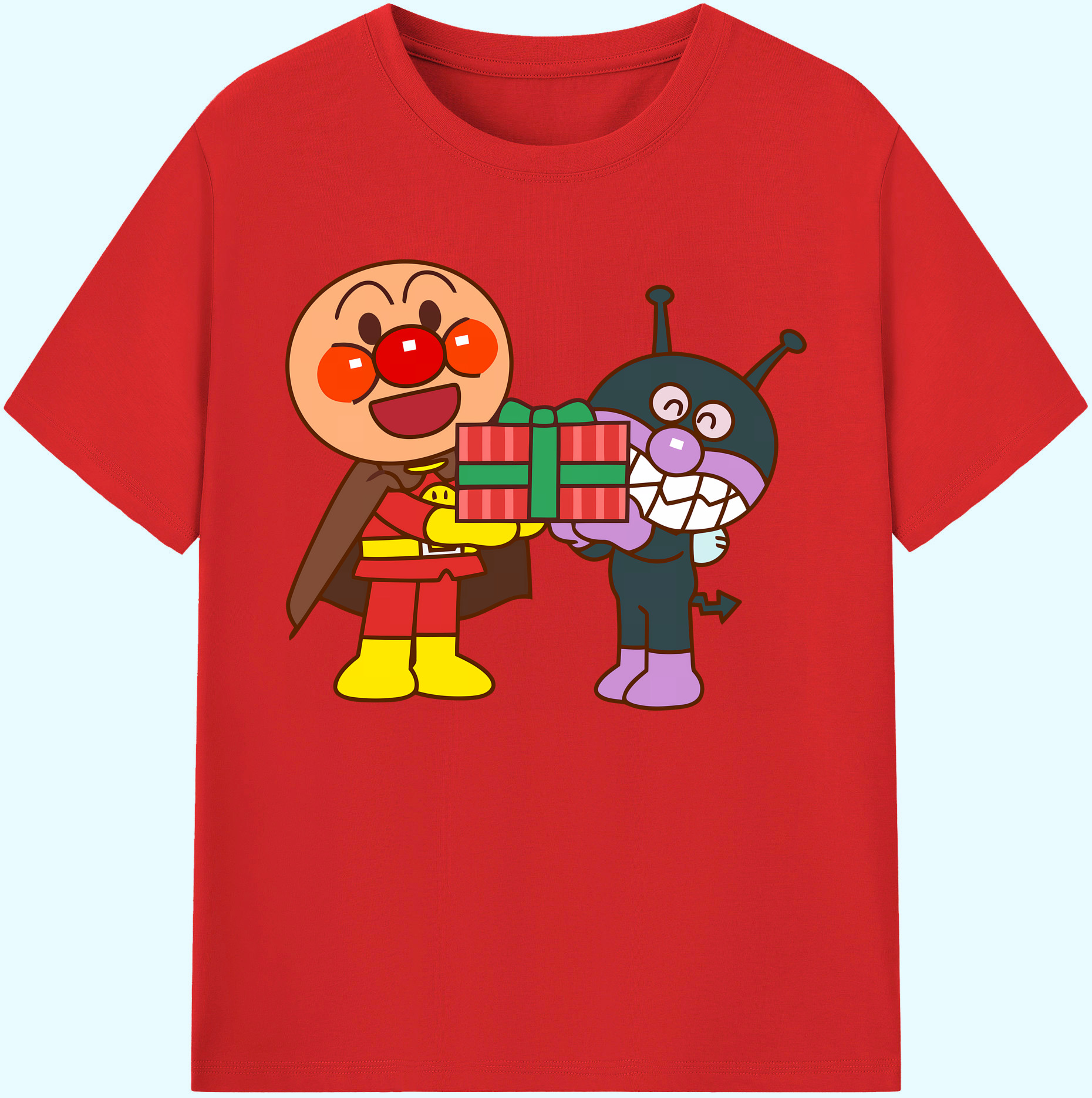 （画像用） アンパンマン Anpanman 綿100％ メンズ半袖Tシャツ｜肌触りやわらか＆通気性