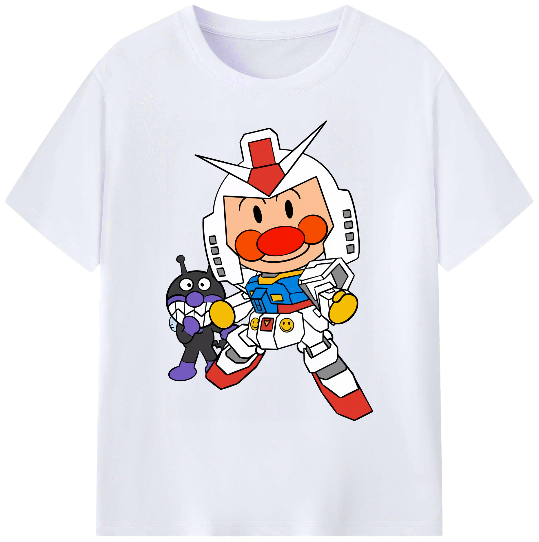 （画像用） アンパンマン Anpanman 綿100％ メンズ半袖Tシャツ｜肌触りやわらか＆通気性
