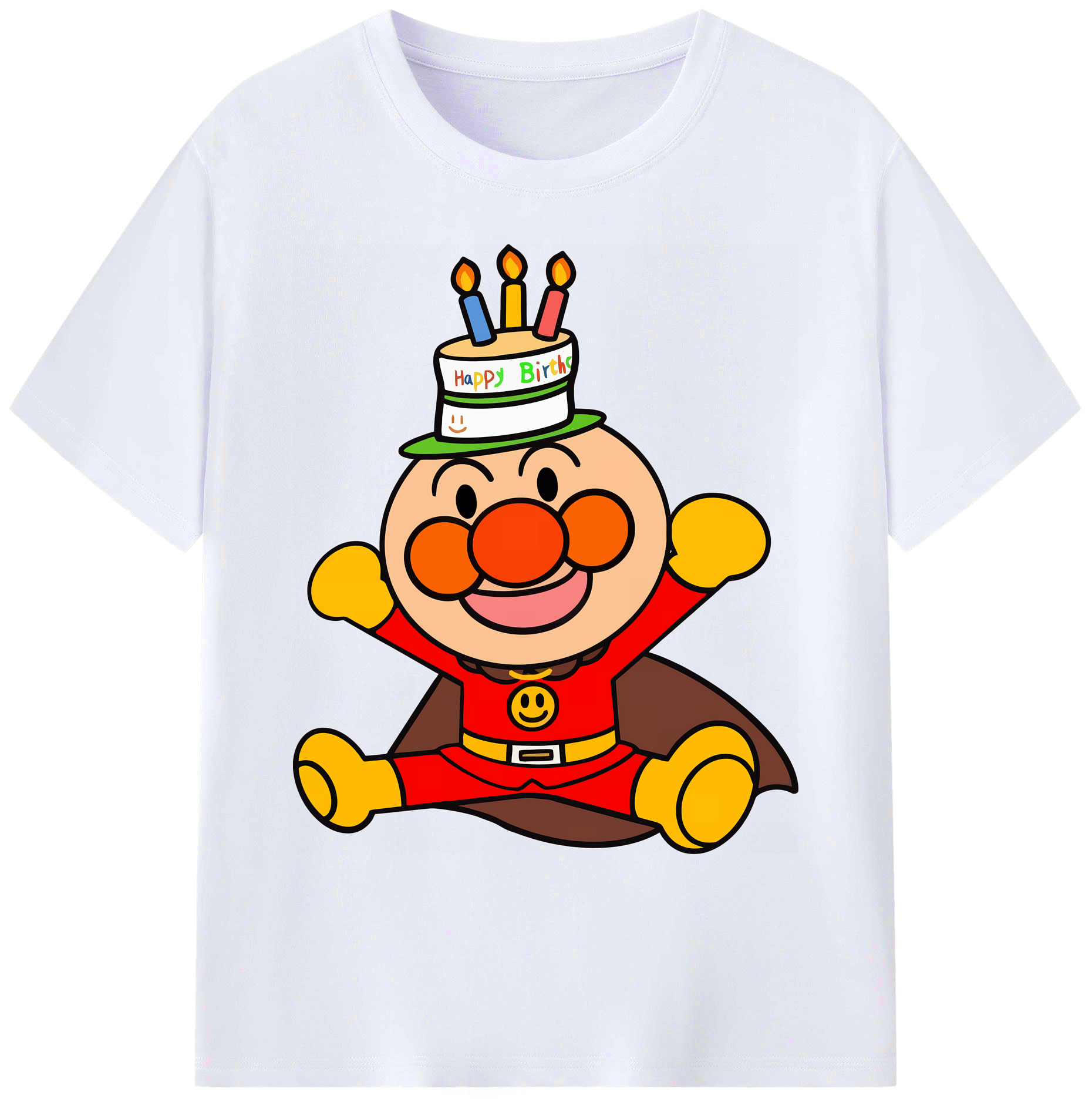 （画像用） アンパンマン Anpanman 綿100％ メンズ半袖Tシャツ｜肌触りやわらか＆通気性