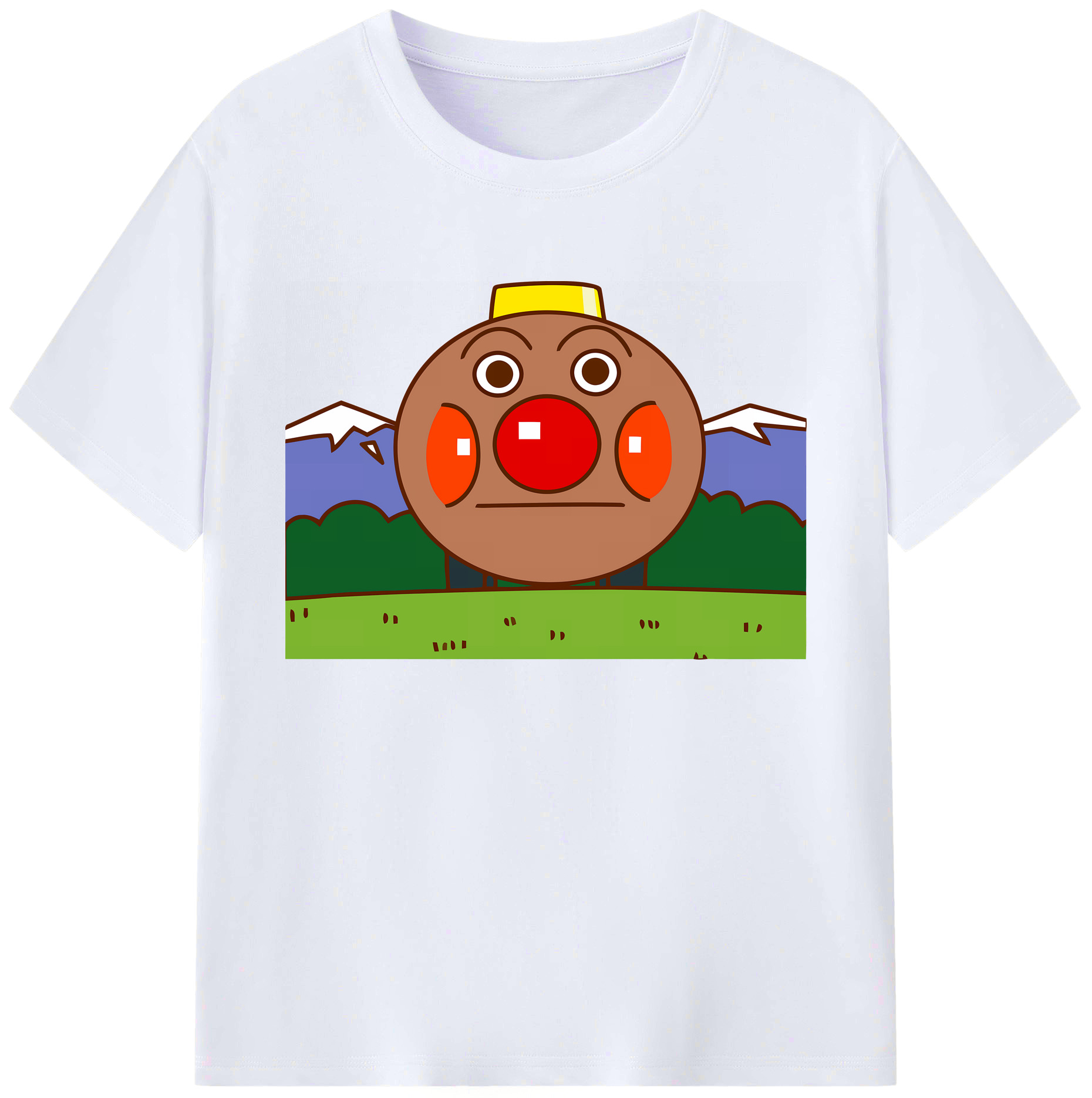 （画像用） アンパンマン Anpanman 綿100％ メンズ半袖Tシャツ｜肌触りやわらか＆通気性