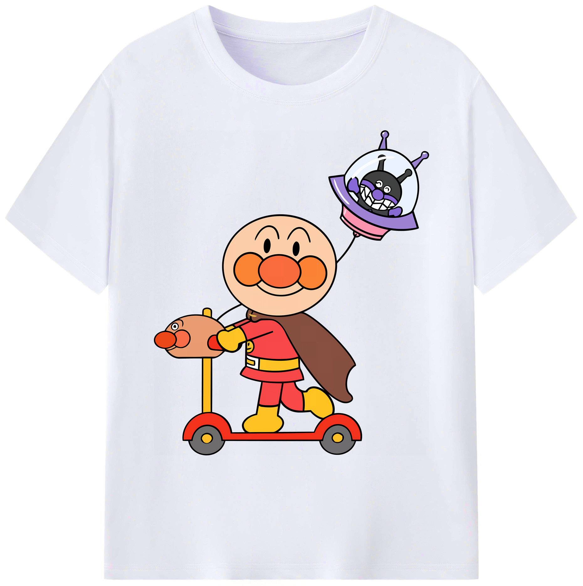 （画像用） アンパンマン Anpanman 綿100％ メンズ半袖Tシャツ｜肌触りやわらか＆通気性