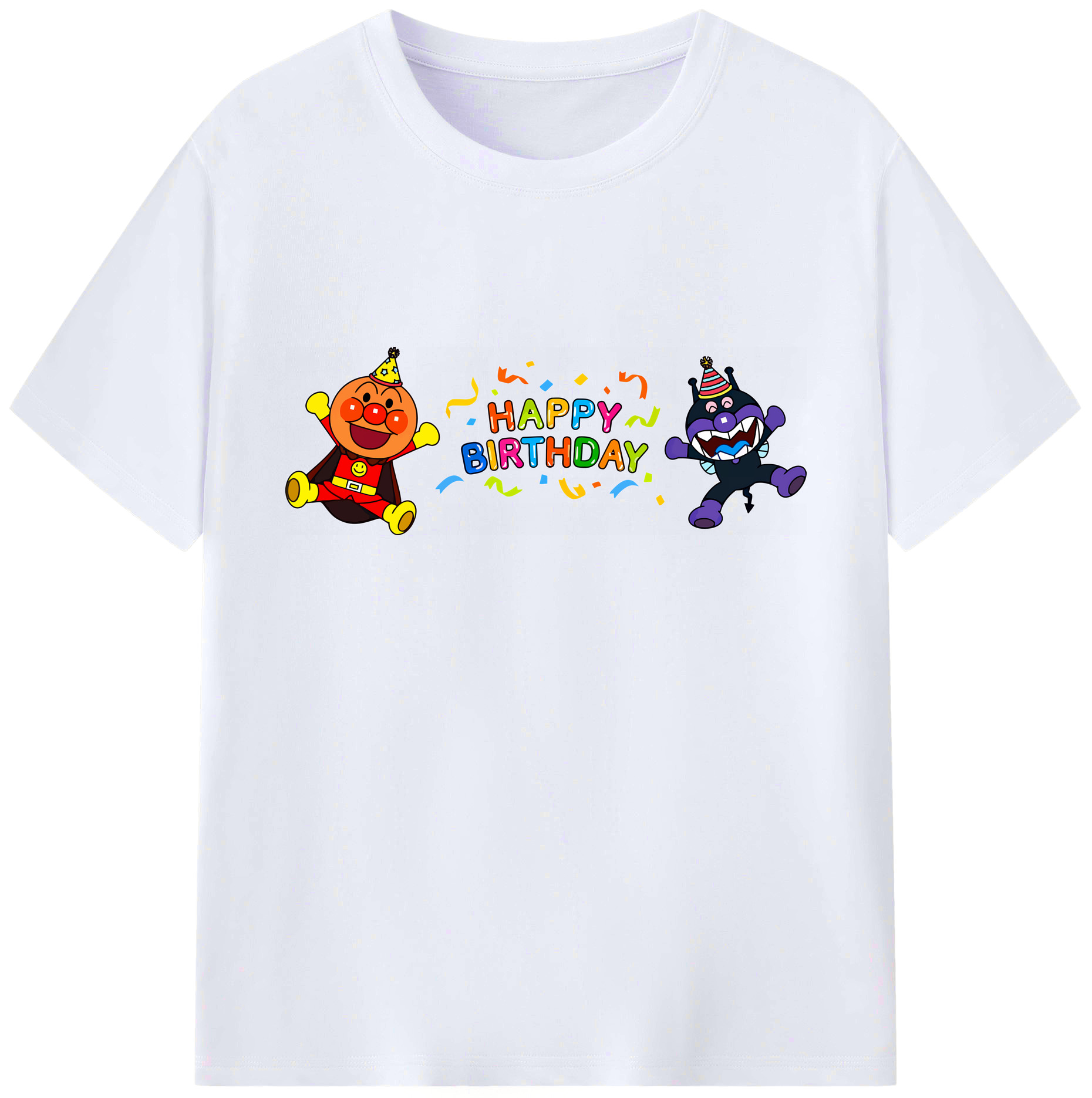 （画像用） アンパンマン Anpanman 綿100％ メンズ半袖Tシャツ｜肌触りやわらか＆通気性