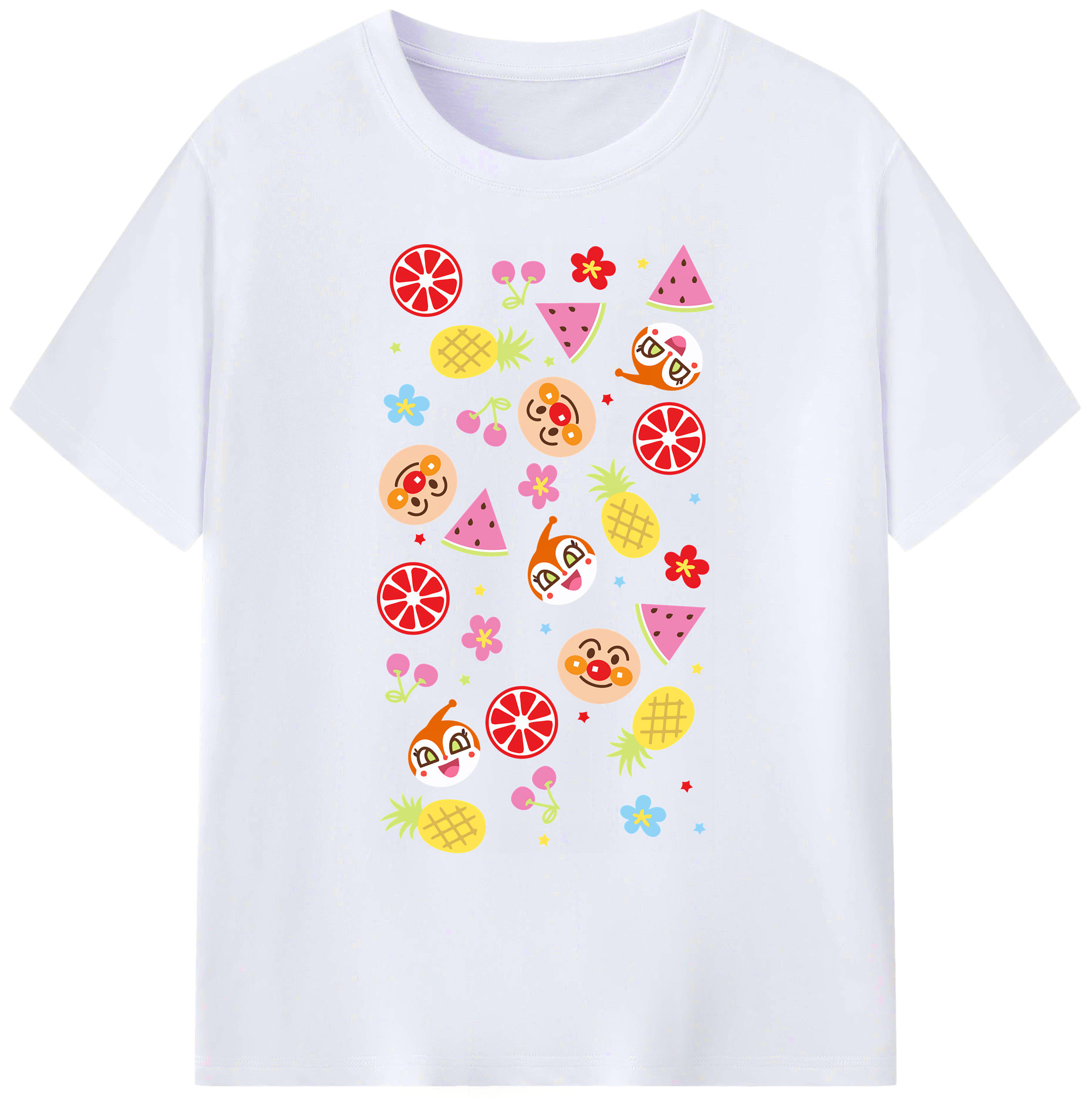 （画像用） アンパンマン Anpanman 綿100％ メンズ半袖Tシャツ｜肌触りやわらか＆通気性