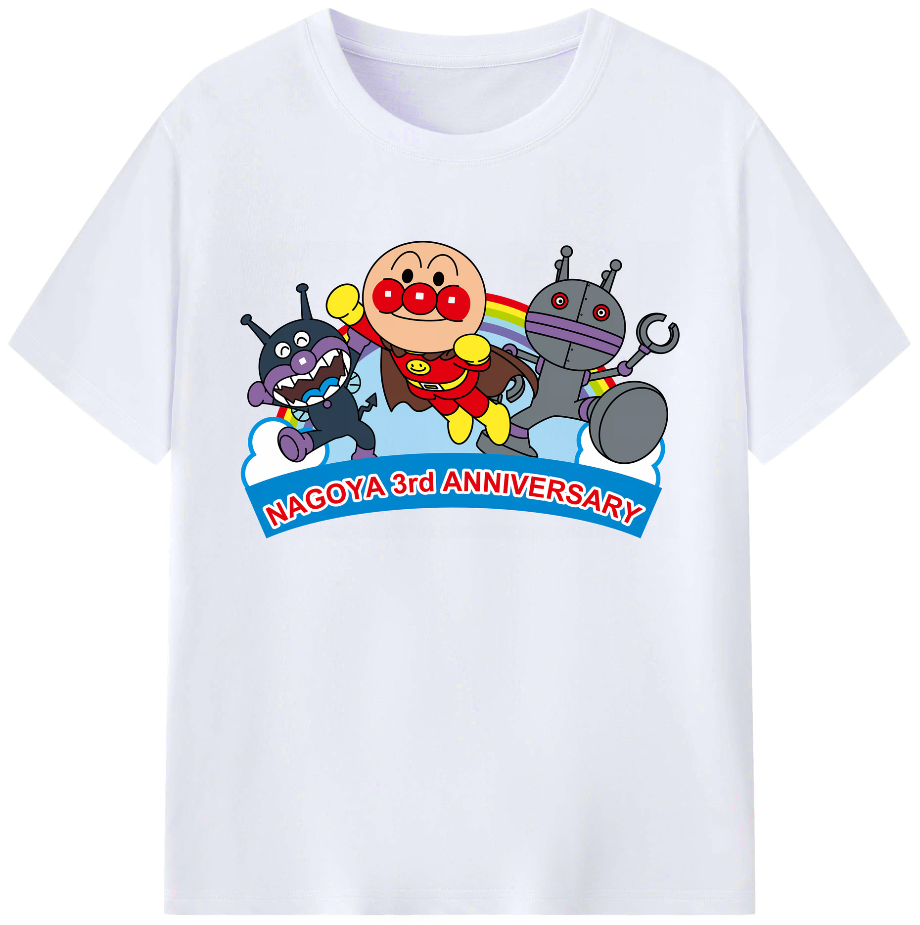 （画像用） アンパンマン Anpanman 綿100％ メンズ半袖Tシャツ｜肌触りやわらか＆通気性