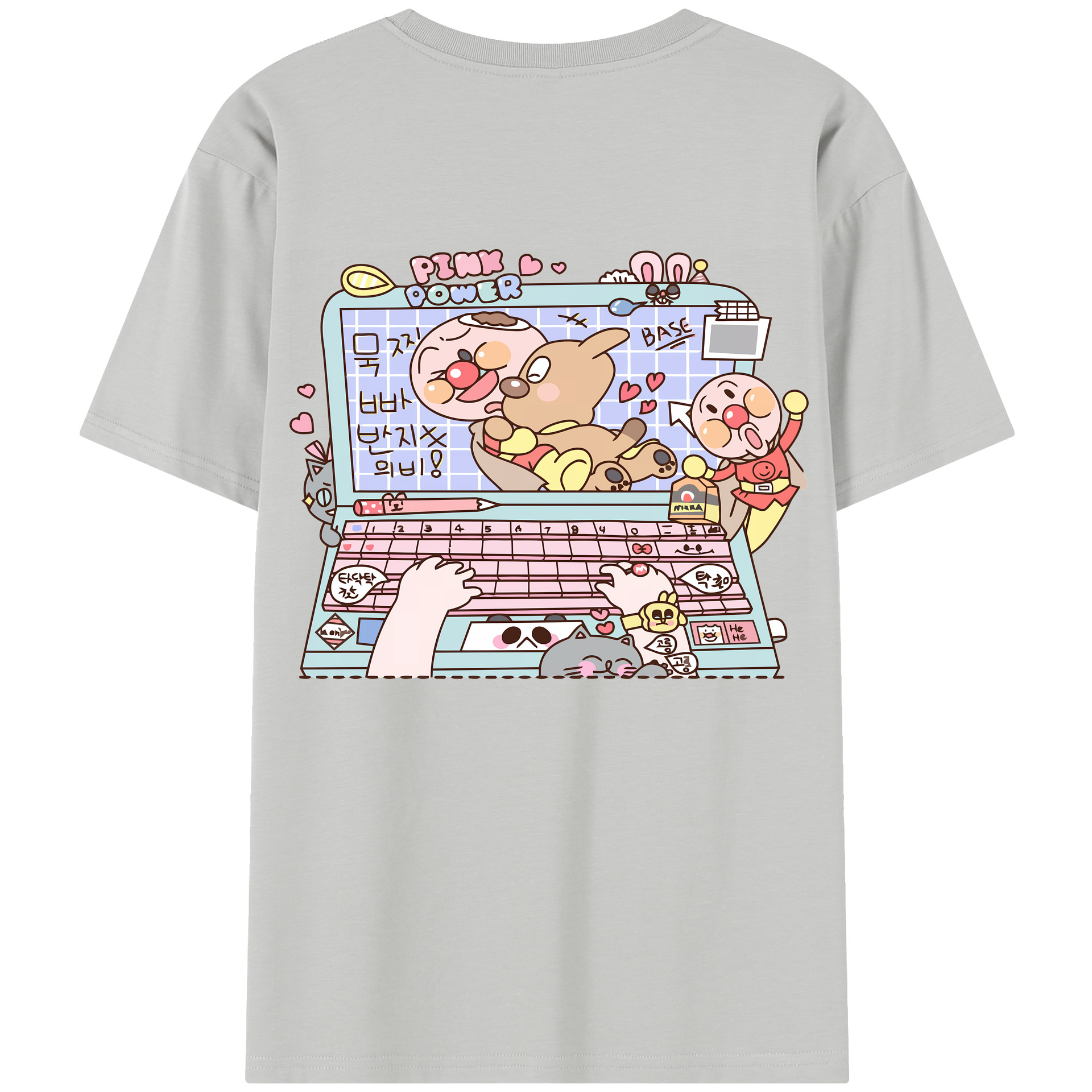 （画像用） アンパンマン Anpanman レディース半袖Tシャツ(バックプリント)