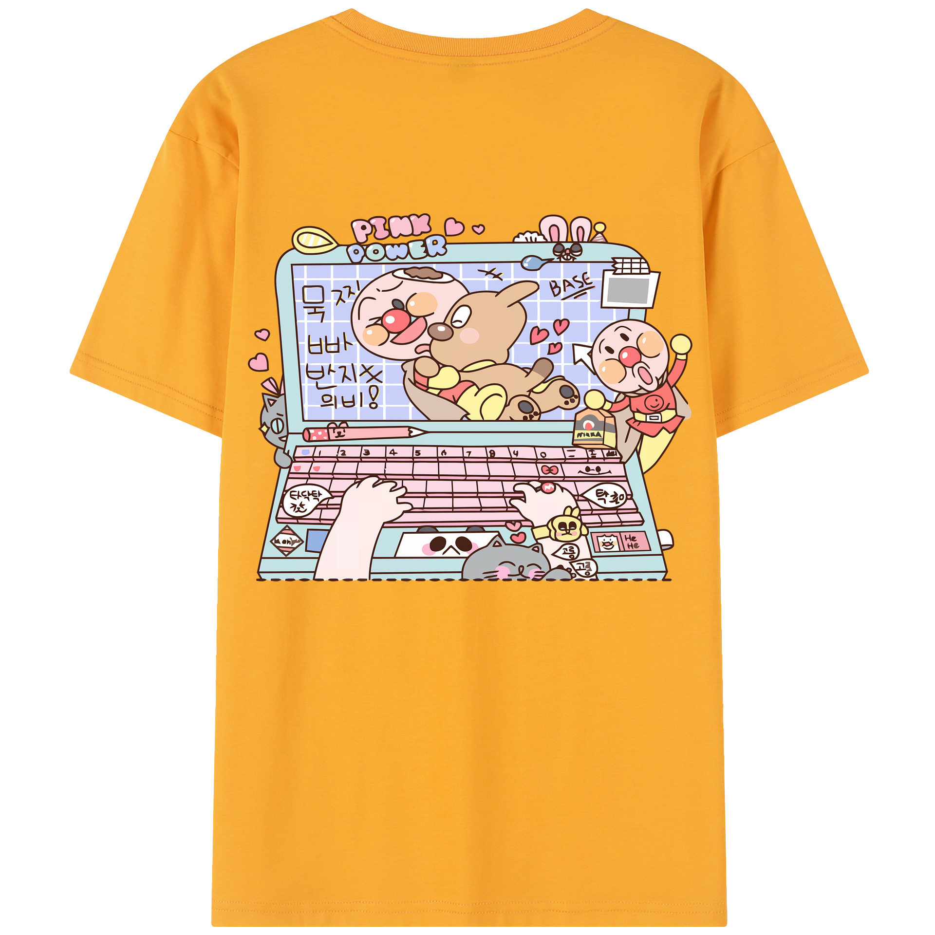 （画像用） アンパンマン Anpanman レディース半袖Tシャツ(バックプリント)