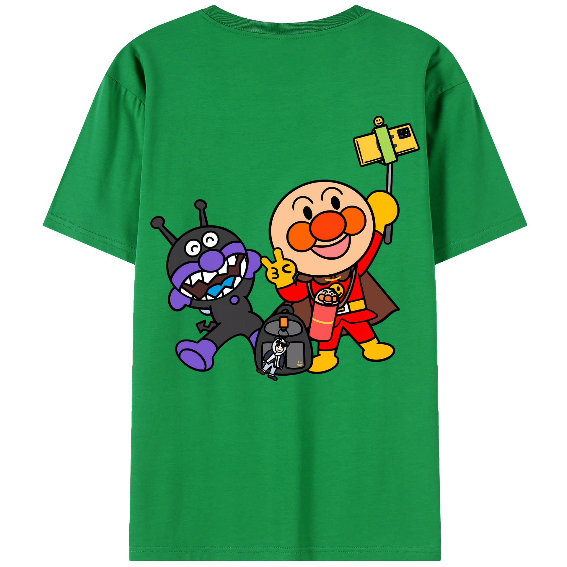 （画像用） アンパンマン Anpanman レディース半袖Tシャツ(バックプリント)