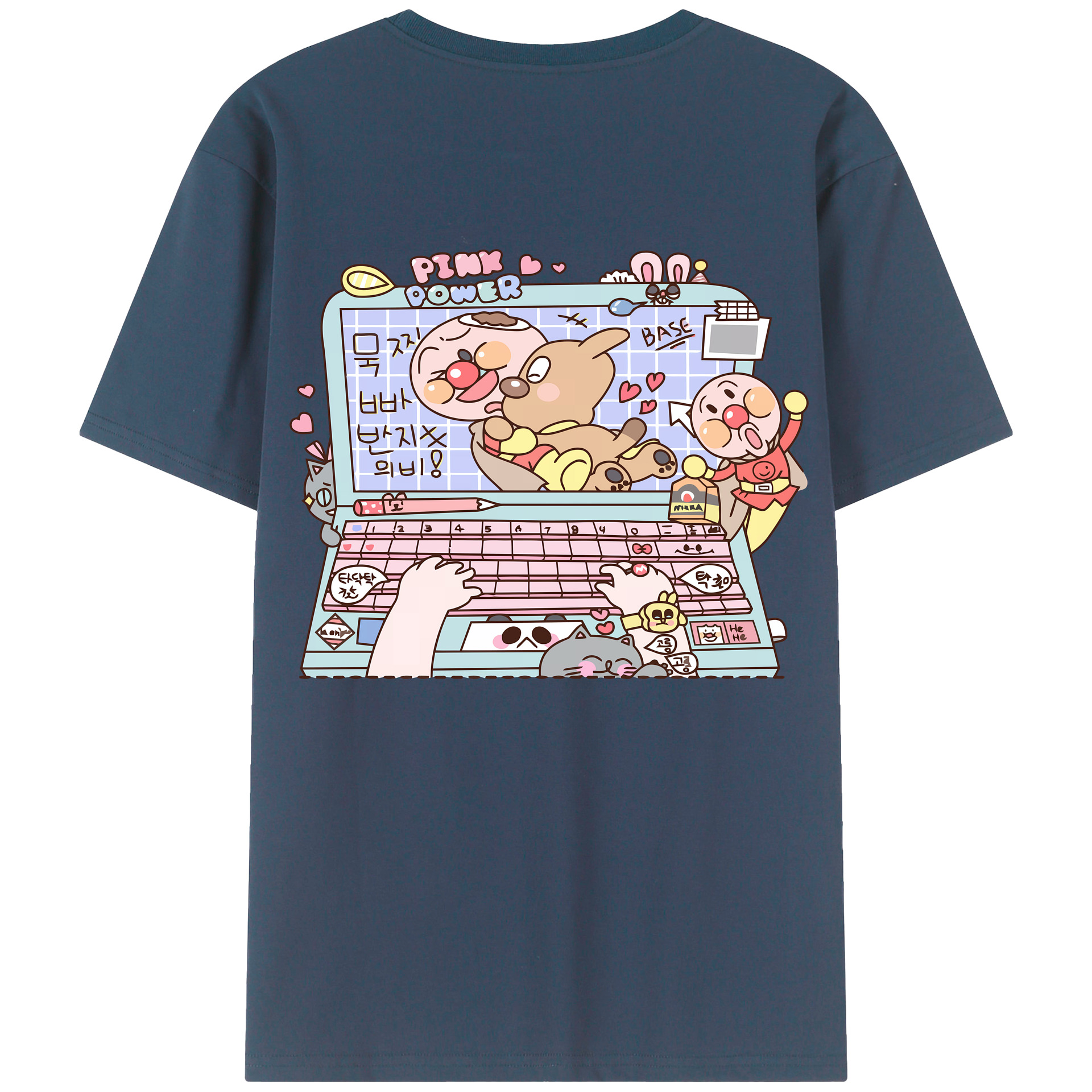 （画像用） アンパンマン Anpanman レディース半袖Tシャツ(バックプリント)