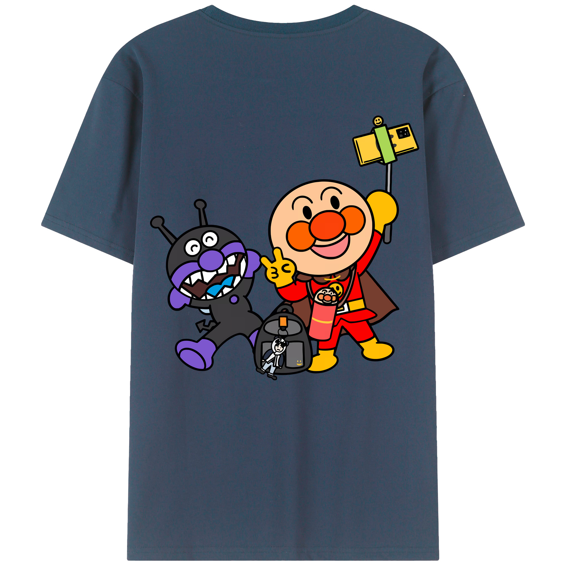 （画像用） アンパンマン Anpanman レディース半袖Tシャツ(バックプリント)