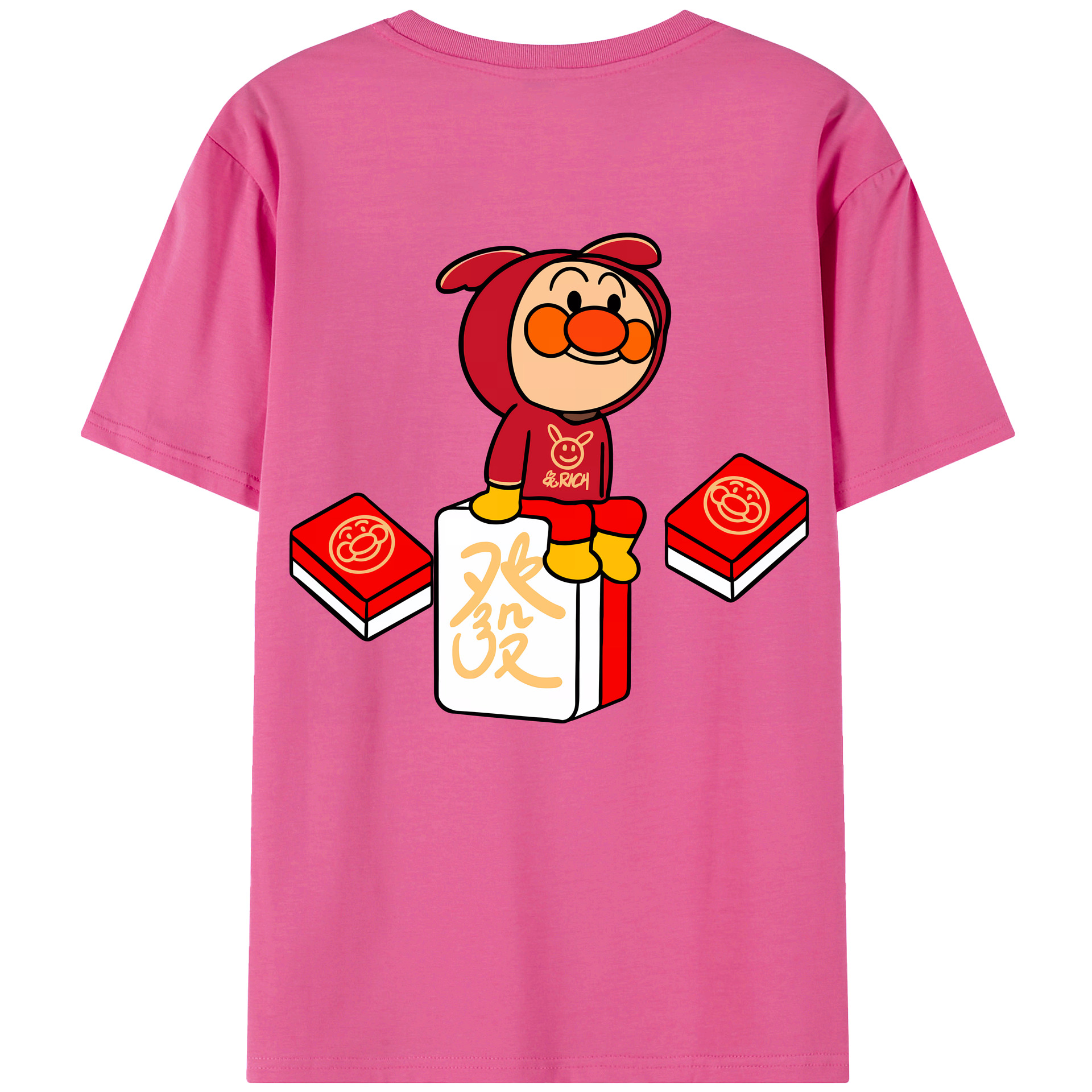 （画像用） アンパンマン Anpanman レディース半袖Tシャツ(バックプリント)