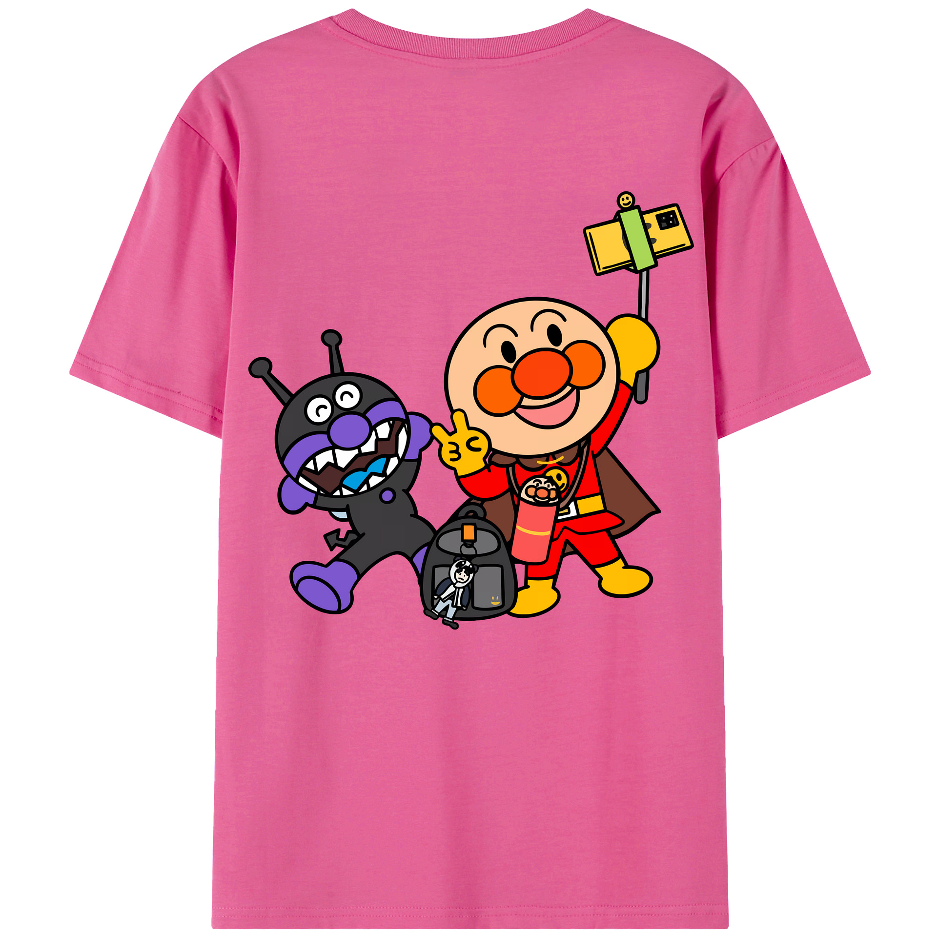 （画像用） アンパンマン Anpanman レディース半袖Tシャツ(バックプリント)