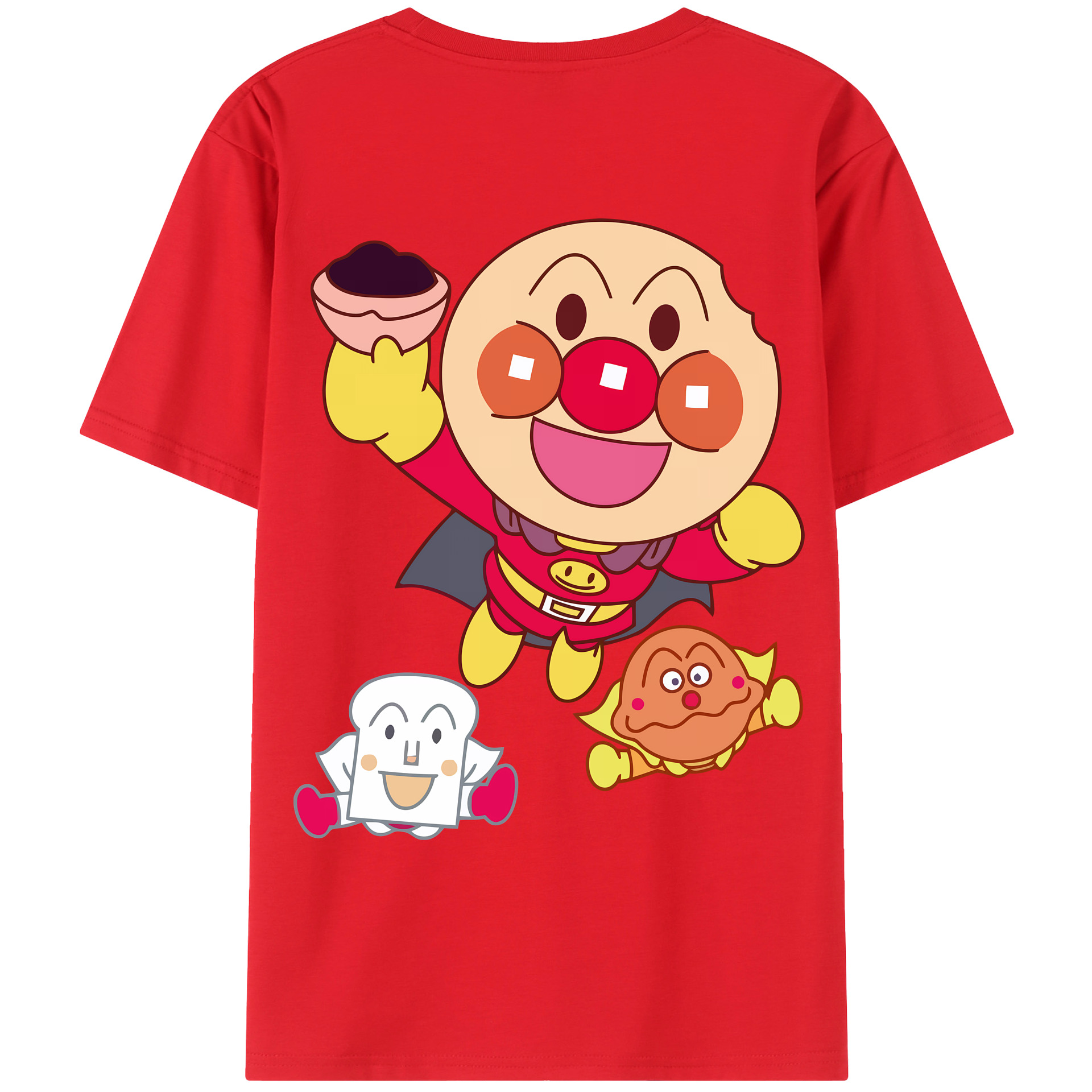 （画像用） アンパンマン Anpanman レディース半袖Tシャツ(バックプリント)