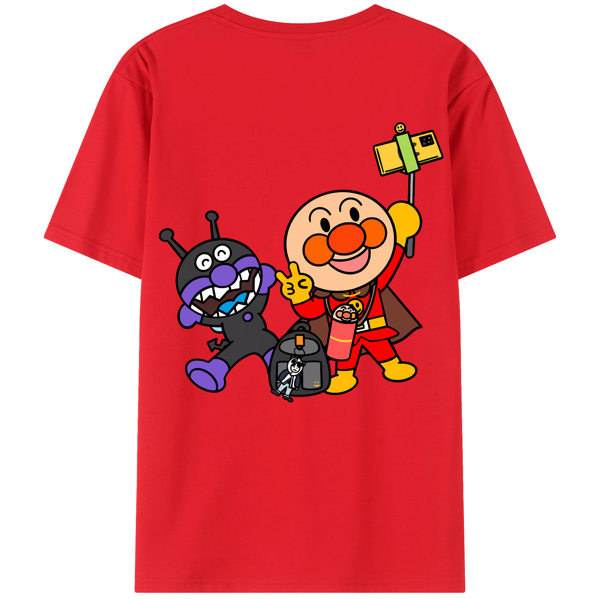 （画像用） アンパンマン Anpanman レディース半袖Tシャツ(バックプリント)
