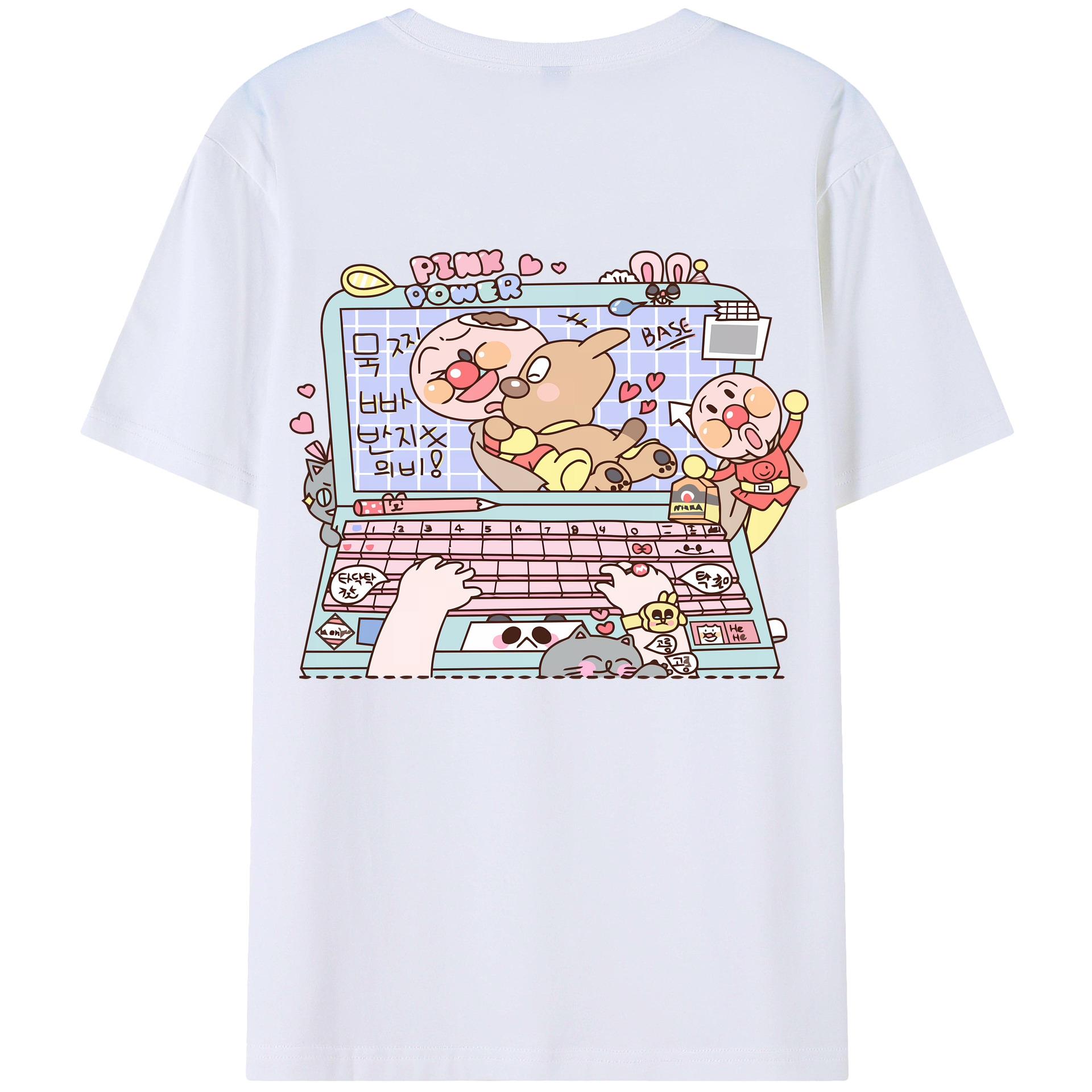 （画像用） アンパンマン Anpanman レディース半袖Tシャツ(バックプリント)