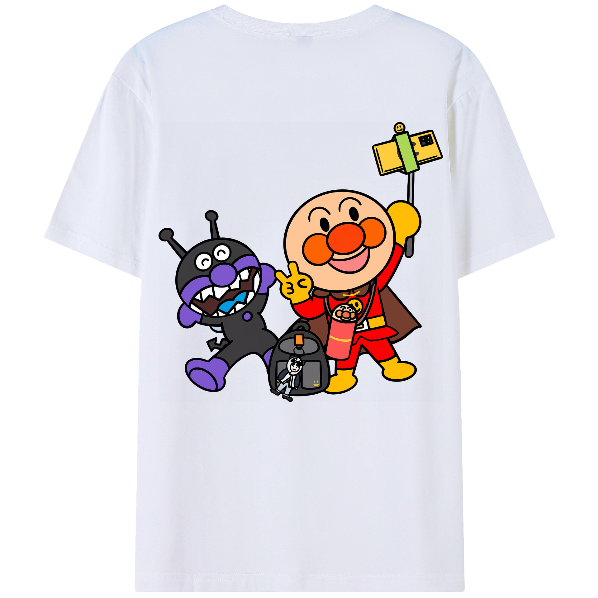 （画像用） アンパンマン Anpanman レディース半袖Tシャツ(バックプリント)